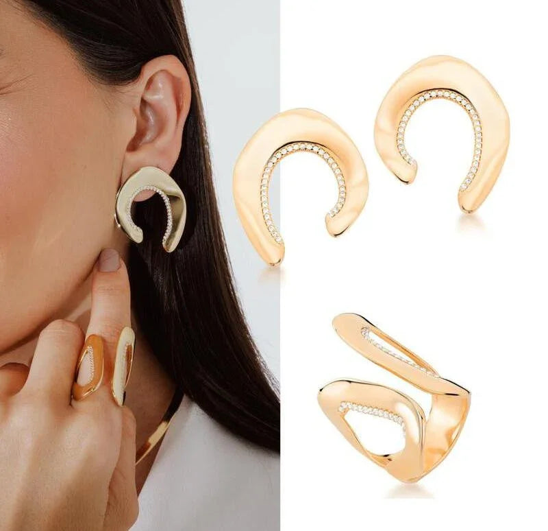 ZIRCONIA MERRY KISS RING | GOLD PLATED | SHINE BRIGHT | BRAINSTORM JEWELRY - Brainstorm Jewelry