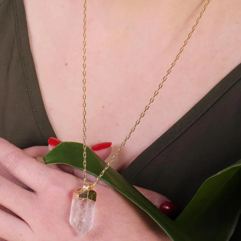 ROCKY CRYSTAL PRISM CHAIN NECKLACE | GOLD PLATED | OPULENCE | BRAINSTORM JEWELRY - Brainstorm Jewelry