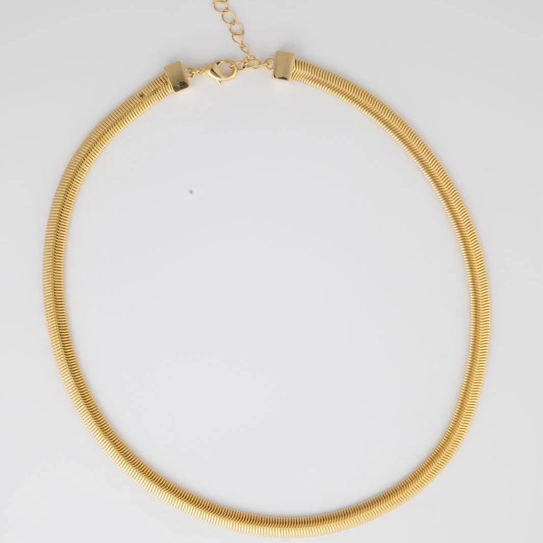 18K GOLD PLATED SNAKE NECKLACE | OPULENCE | BRAINSTORM JEWELRY - Brainstorm Jewelry