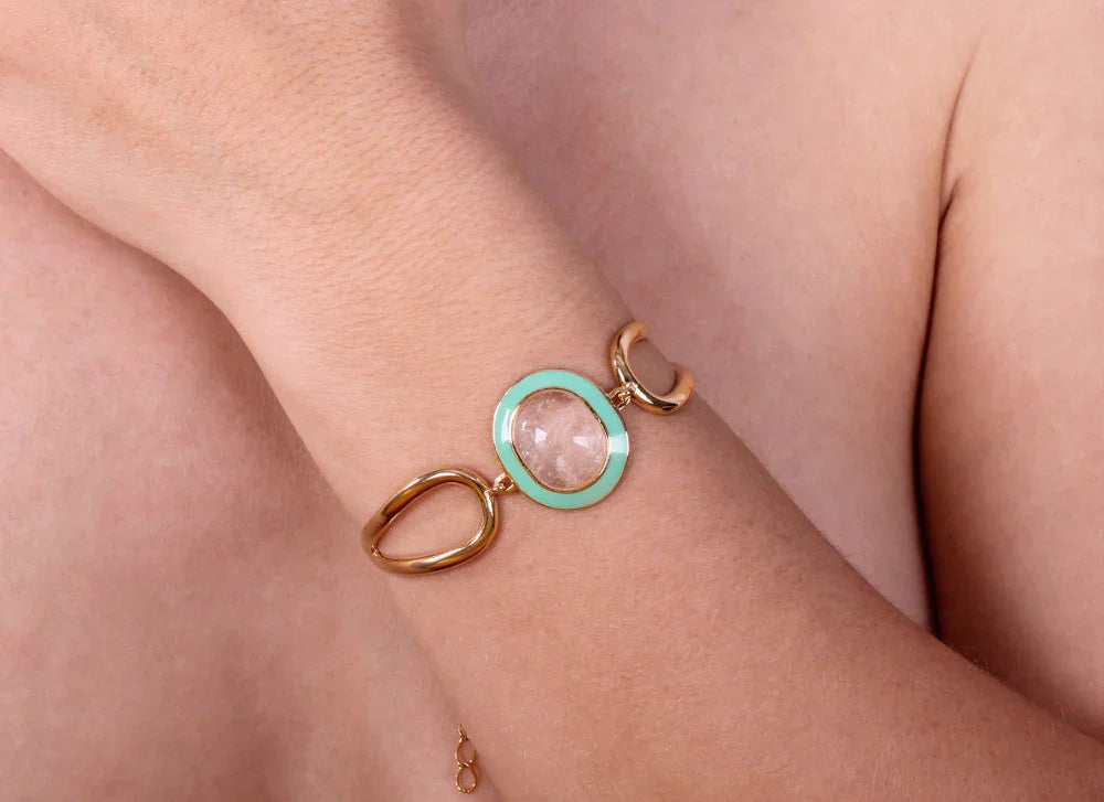 ROCKY CRYSTAL EXTRAORDINARY BRACELET | GOLD PLATED | OPULENCE | BRAINSTORM JEWELRY - Brainstorm Jewelry