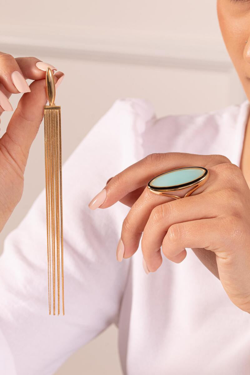 AQUAMARINE AURA RING | GOLD PLATED | OPULENCE | BRAINSTORM JEWELRY