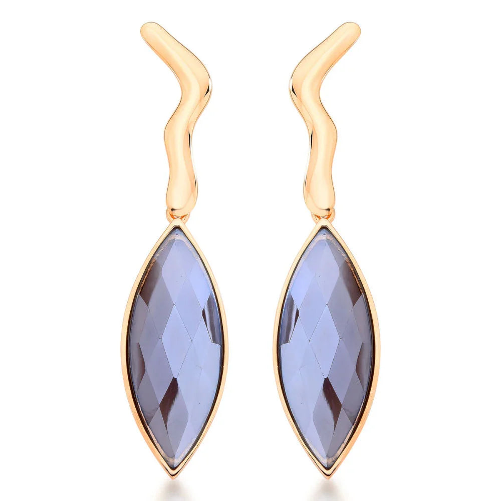 OBSIDIAN STARLIGHT EARRING | GOLD PLATED | SHINE BRIGHT | BRAINSTORM JEWELRY - Brainstorm Jewelry