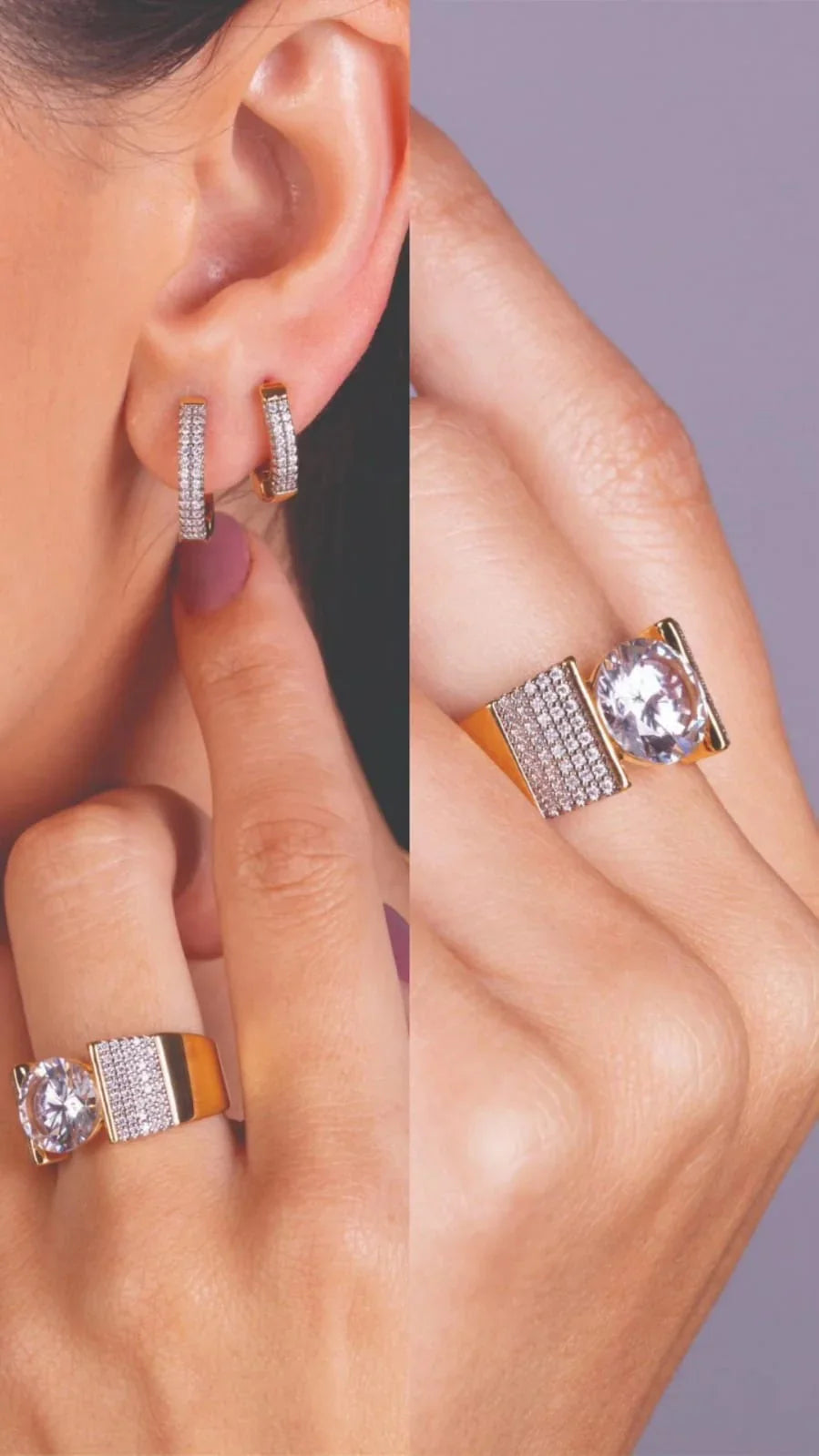 SOLITAIRE CRYSTAL LUXURY RING | GOLD PLATED | OPULENCE | BRAINSTORM JEWELRY - Brainstorm Jewelry