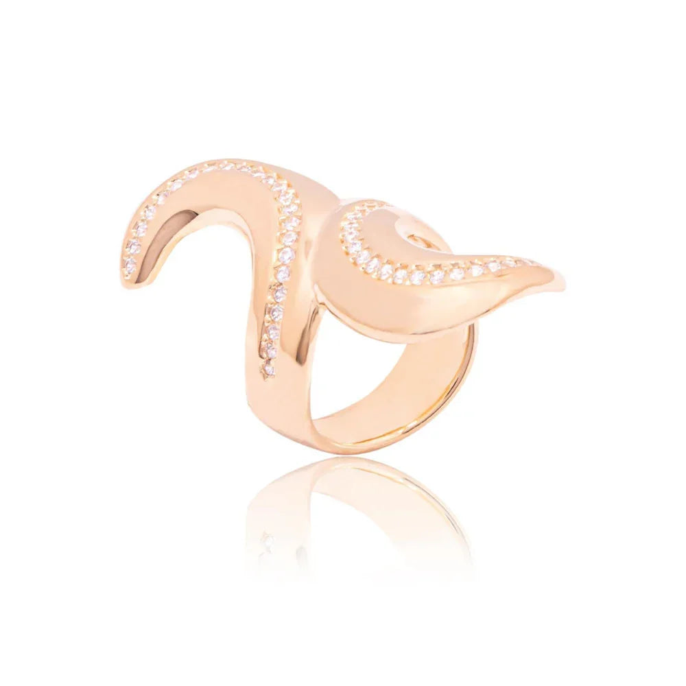 ZIRCONIA STARRY RING | GOLD PLATED | SHINE BRIGHT | BRAINSTORM JEWELRY - Brainstorm Jewelry
