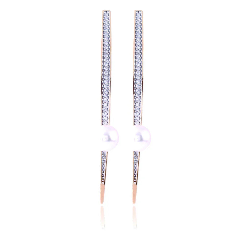 PEARL AMAZING EARRING | GOLD PLATED | OPULENCE | BRAINSTORM JEWELRY - Brainstorm Jewelry