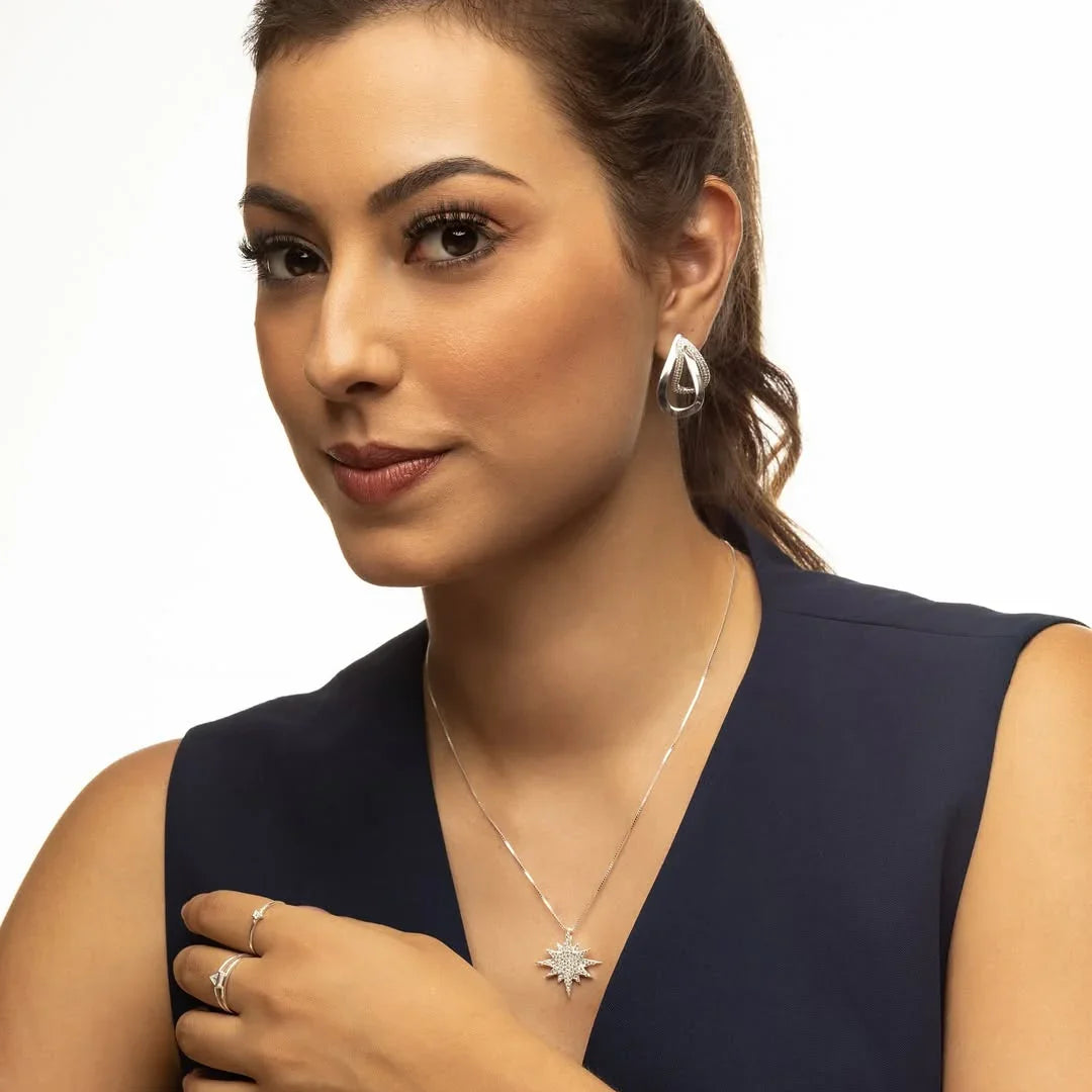 PROTECTION EARRING | SILVER | GLIMMER COLLECTION | BRAINSTORM JEWELRY - Brainstorm Jewelry