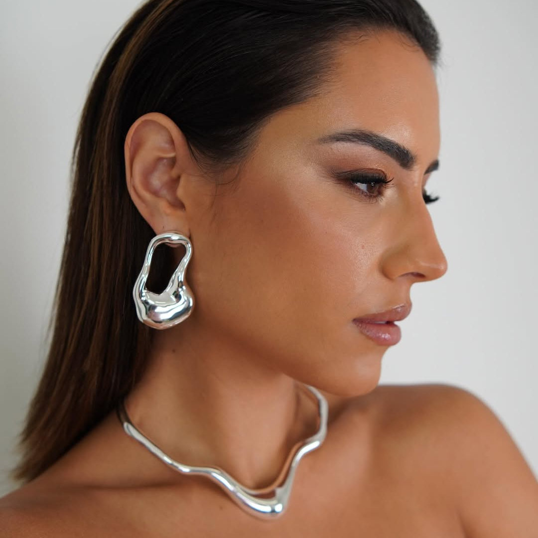 LUMINOUS COLLAR NECKLACE | SILVER PLATED | UNSTOPPABLE COLLECTION | BRAINSTORM JEWELRY
