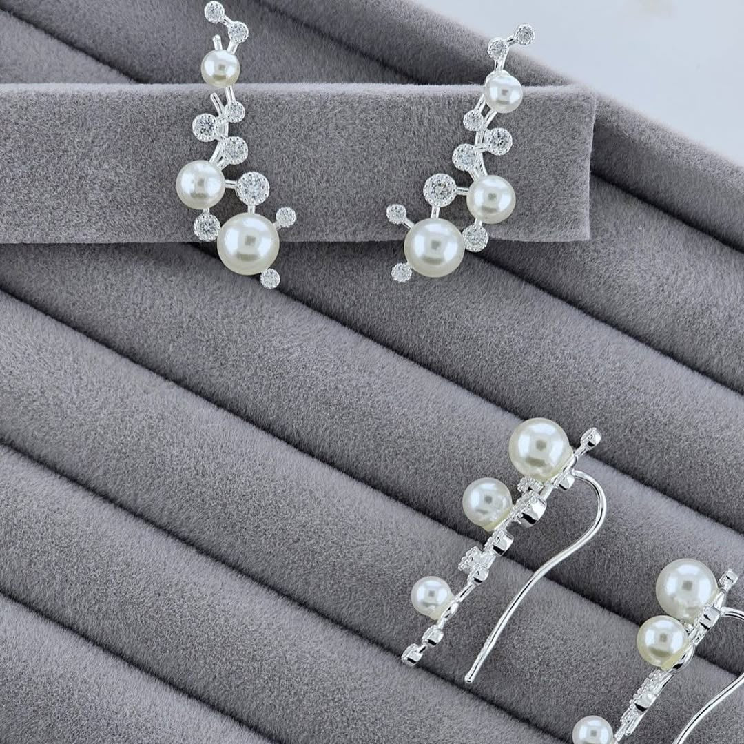 BOUQUET PEARL EARRING | SILVER | GLIMMER COLLECTION | BRAINSTORM JEWELRY - Brainstorm Jewelry
