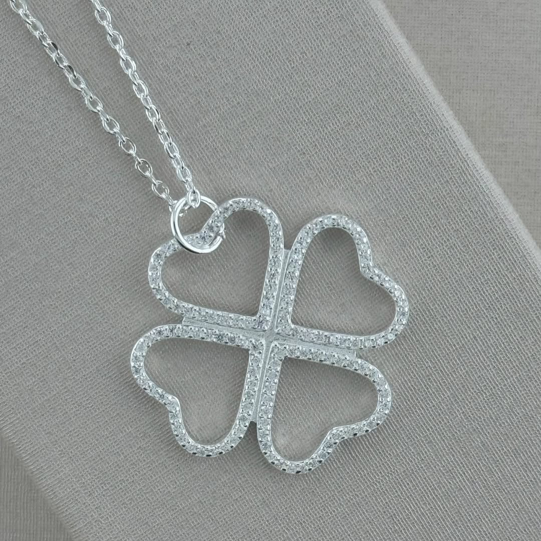 FOUR-LEAF NECKLACE | SILVER | ETERNAL LOVE| BRAINSTORM JEWELRY - Brainstorm Jewelry