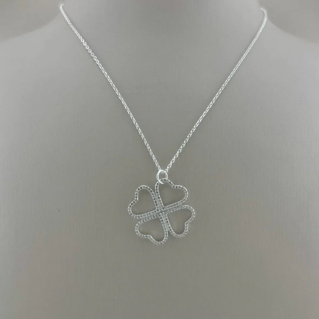 FOUR-LEAF NECKLACE | SILVER | ETERNAL LOVE| BRAINSTORM JEWELRY - Brainstorm Jewelry