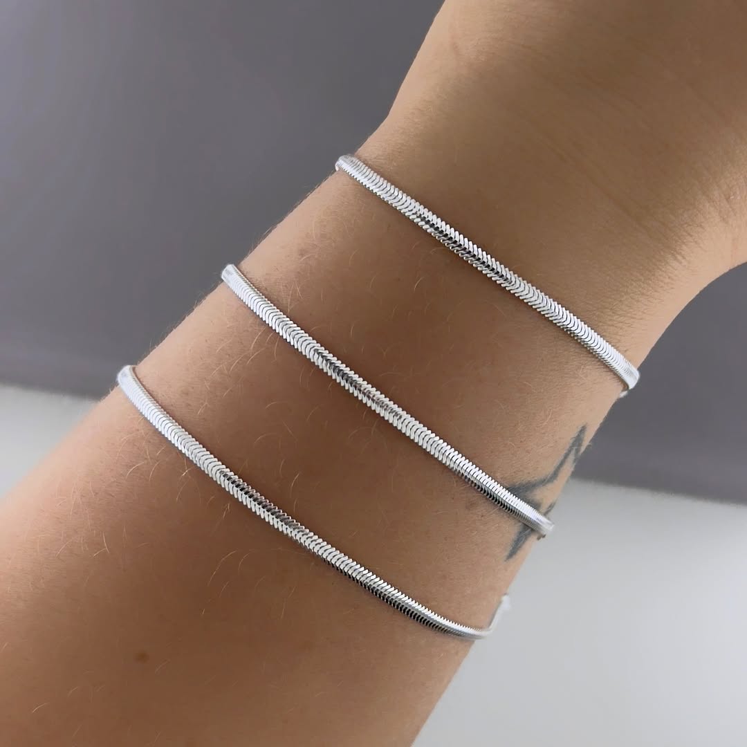SNAKE STYLE BRACELET | SILVER | GLIMMER COLLECTION | BRAINSTORM JEWELRY - Brainstorm Jewelry