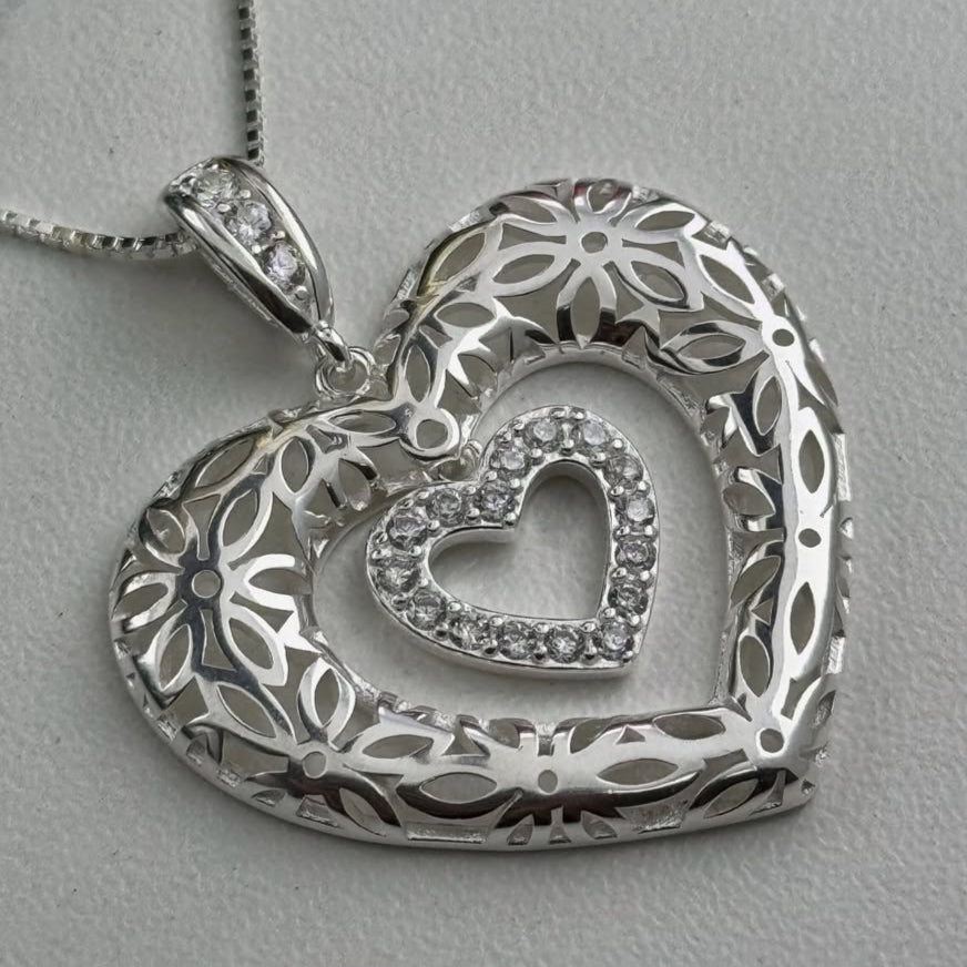 CORA NECKLACE | SILVER | ETERNAL LOVE| BRAINSTORM JEWELRY - Brainstorm Jewelry