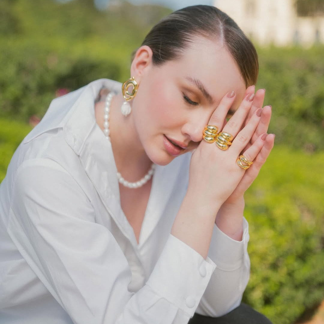 VISIONARY RING| 18K GOLD PLATED | UNSTOPPABLE COLLECTION | BRAINSTORM JEWELR