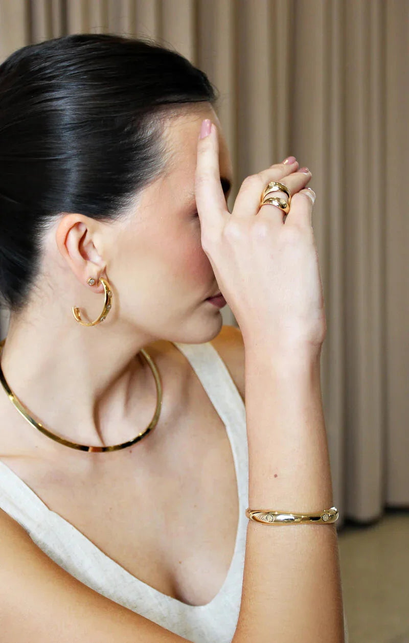 GOLD DRUSE - BRACELET - GOLD PLATED - Brainstorm Jewelry