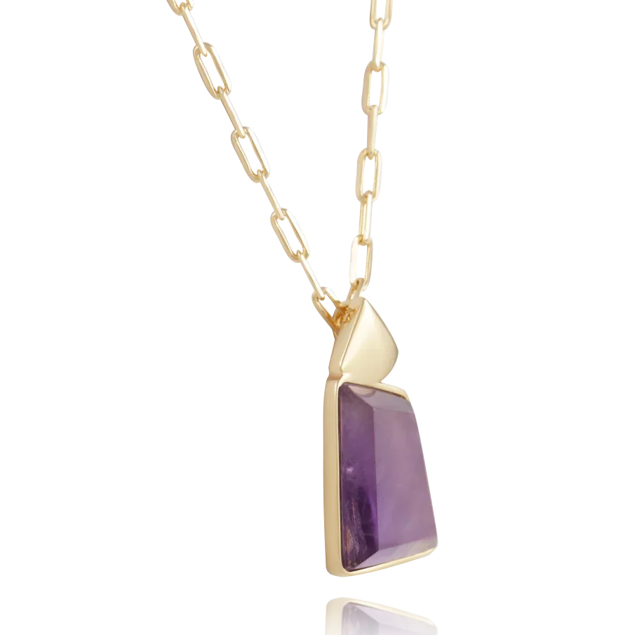 AMETHYST LAVENDER NECKLACE | GOLD PLATED | OPULENCE | BRAINSTORM JEWELRY - Brainstorm Jewelry