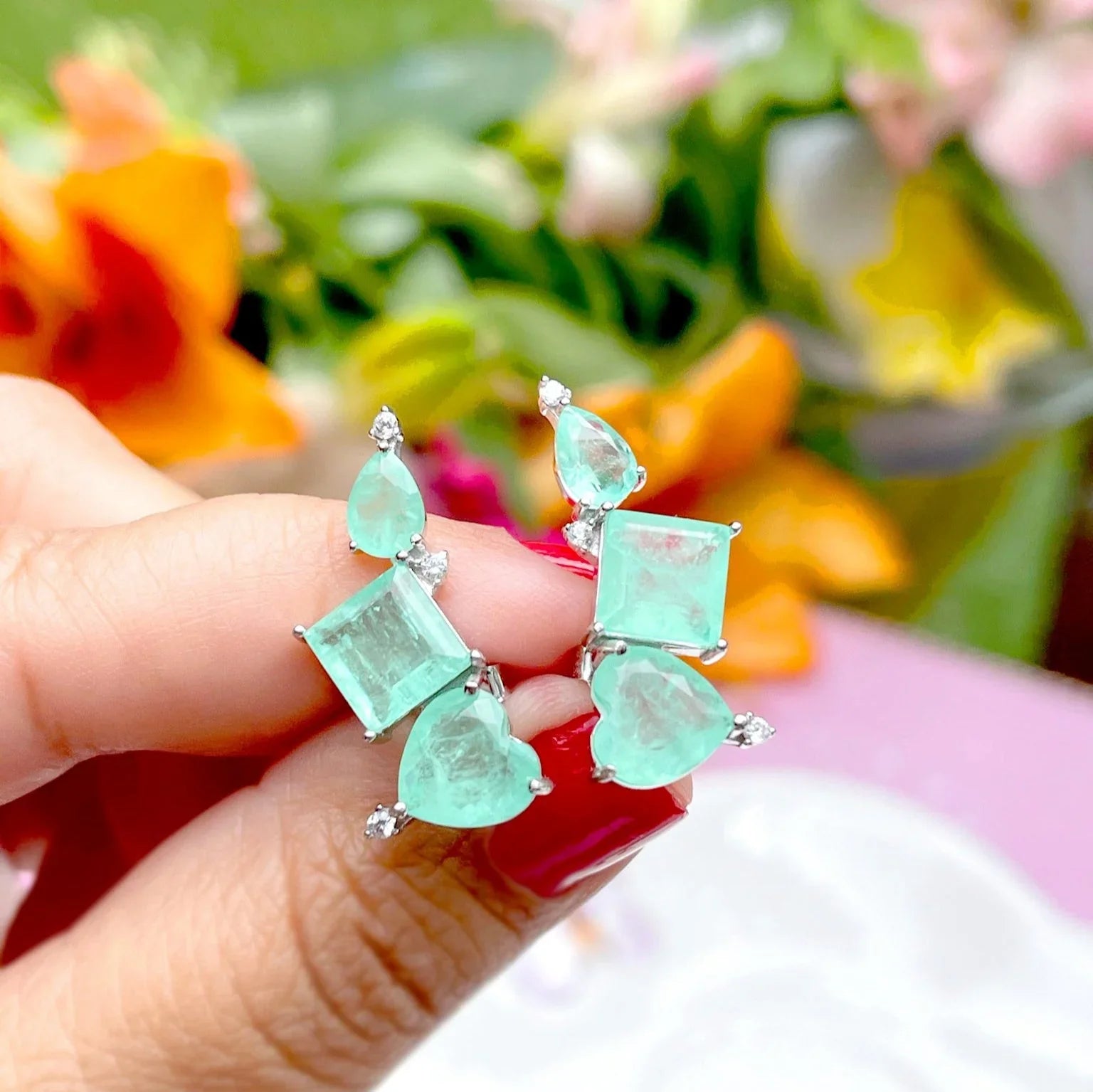 FUSION EMERALD LAUREN EAR CUFF EARRING| 925 QUEEN | BRAINSTORM JEWELRY - Brainstorm Jewelry