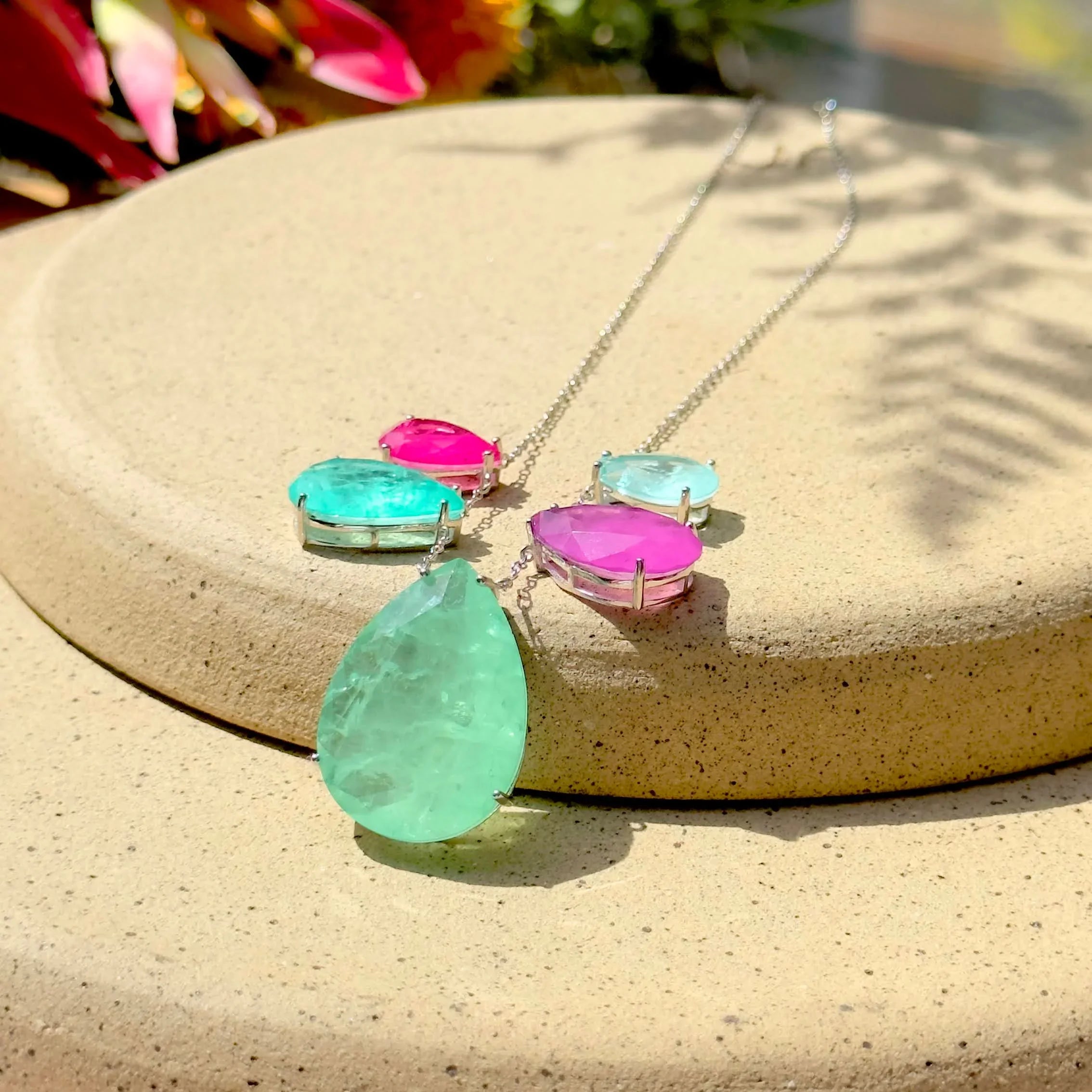 FUSION EMERALD, AMETHYST AND TOURMALINE ANGELICA NECKLACE | SILVER | 925 QUEEN | BRAINSTORM JEWELRY