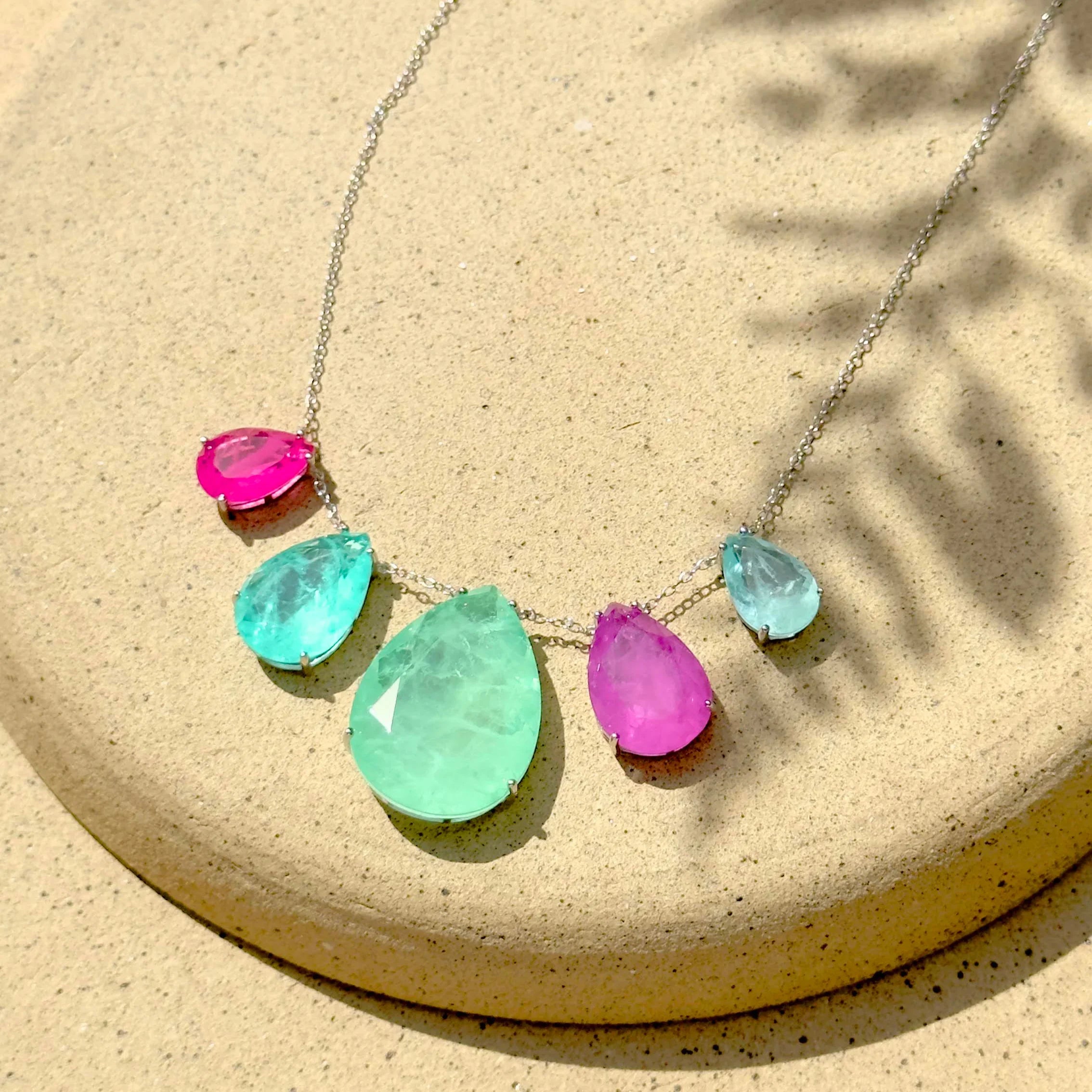 FUSION EMERALD, AMETHYST AND TOURMALINE ANGELICA NECKLACE | SILVER | 925 QUEEN | BRAINSTORM JEWELRY