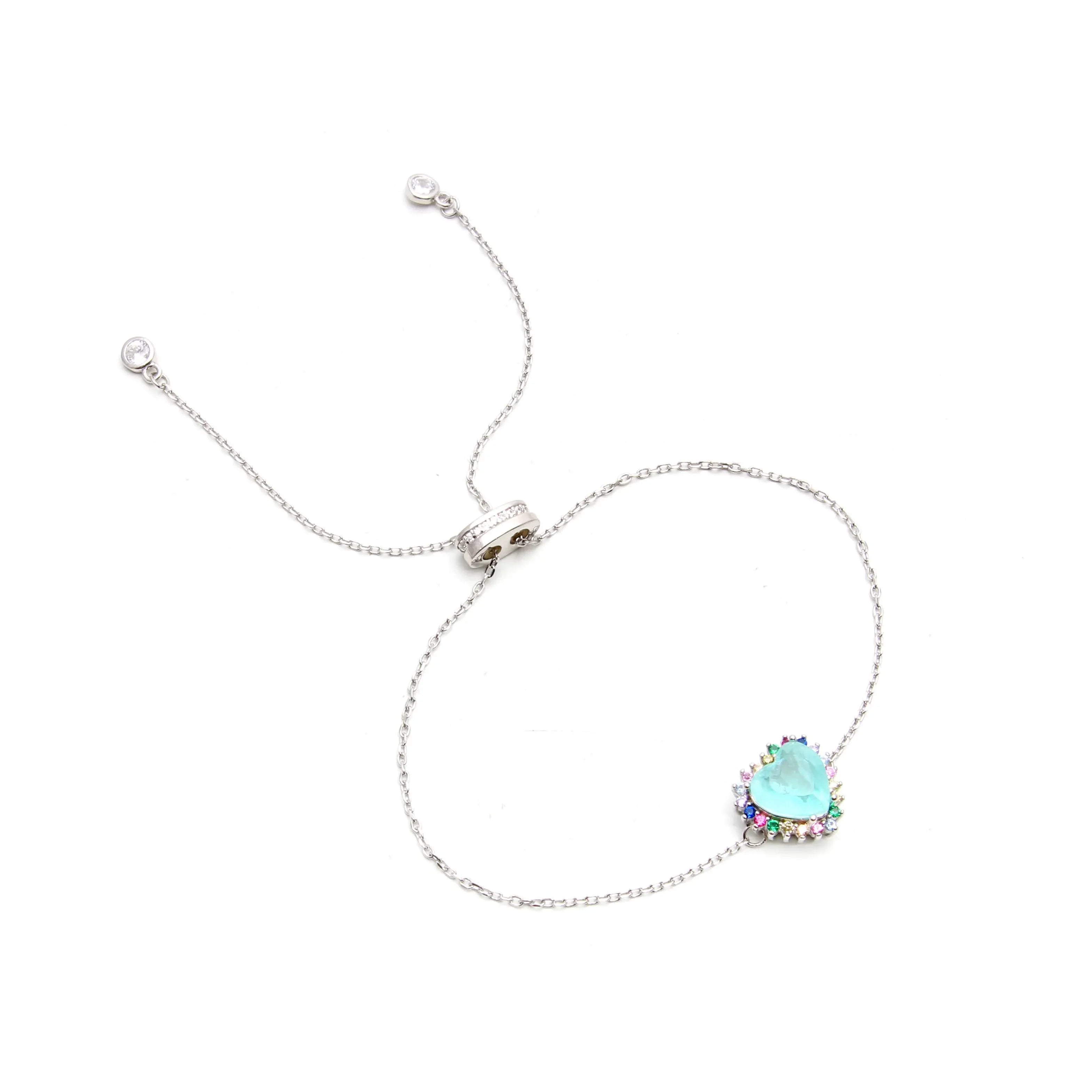 TOURMALINE HEART MARIANA BRACELET| SILVER | 925 QUEEN | BRAINSTORM JEWELRY - Brainstorm Jewelry