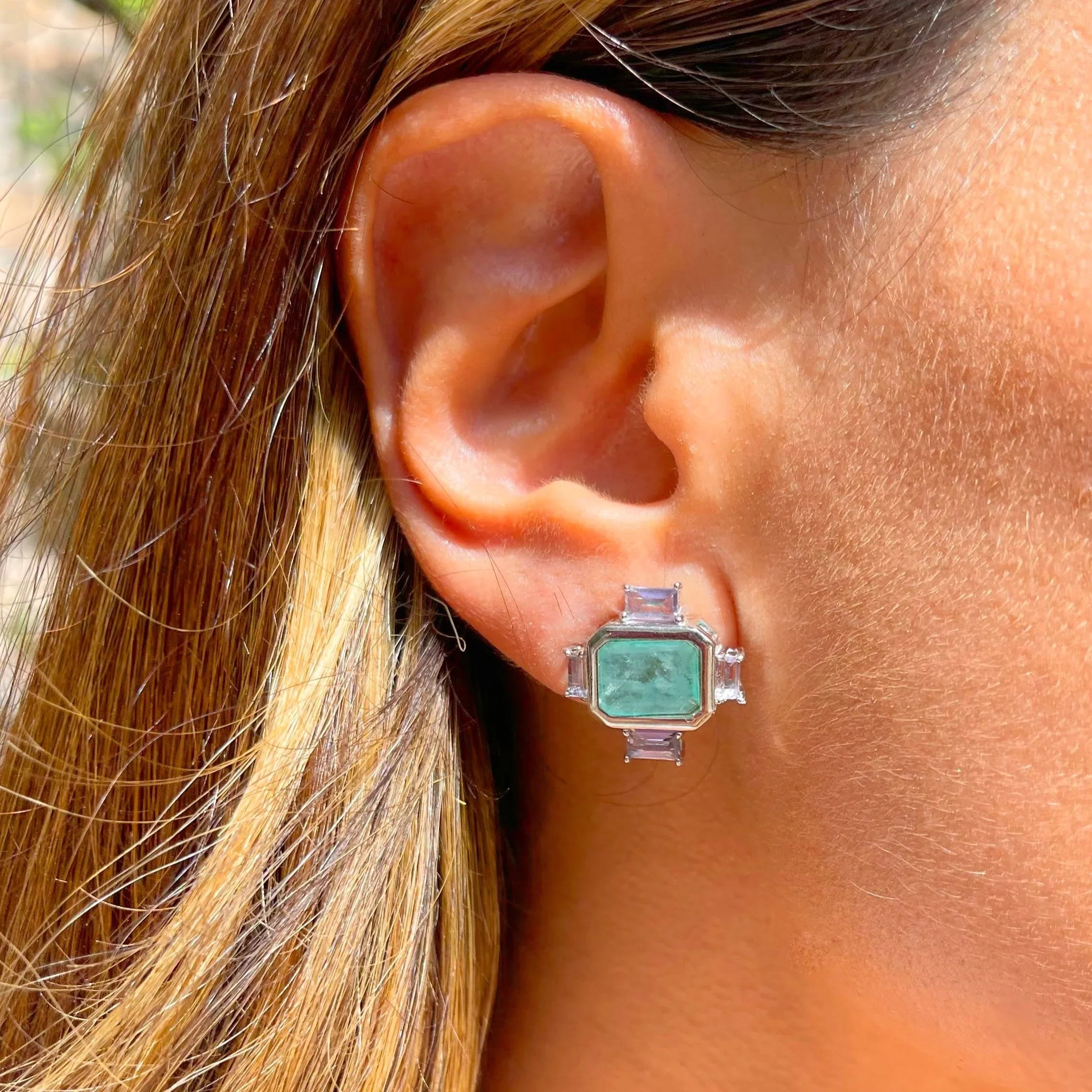 TOURMALINE AND AMETHYST SARAH EARRING| SILVER | 925 QUEEN | BRAINSTORM JEWELRY - Brainstorm Jewelry