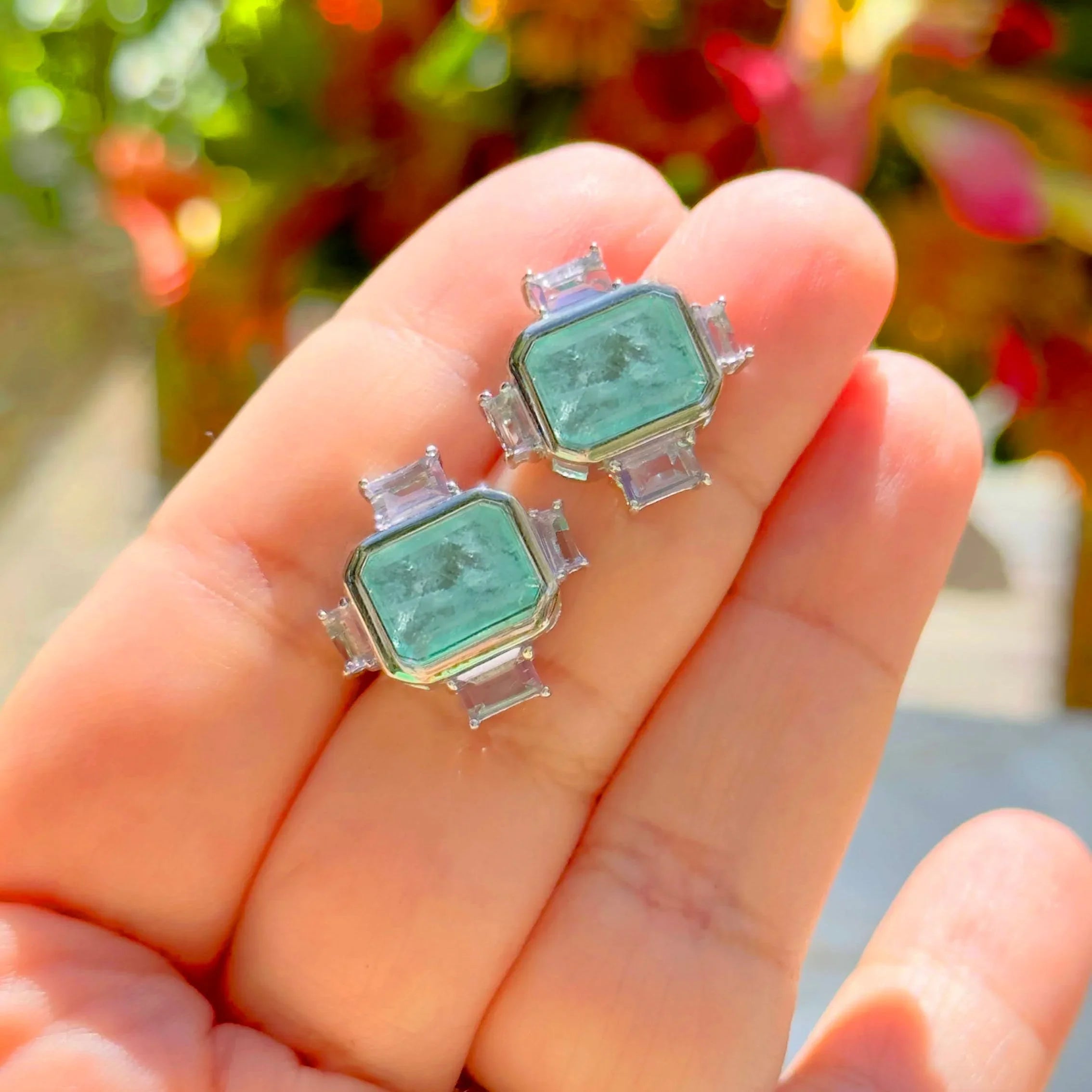TOURMALINE AND AMETHYST SARAH EARRING| SILVER | 925 QUEEN | BRAINSTORM JEWELRY - Brainstorm Jewelry