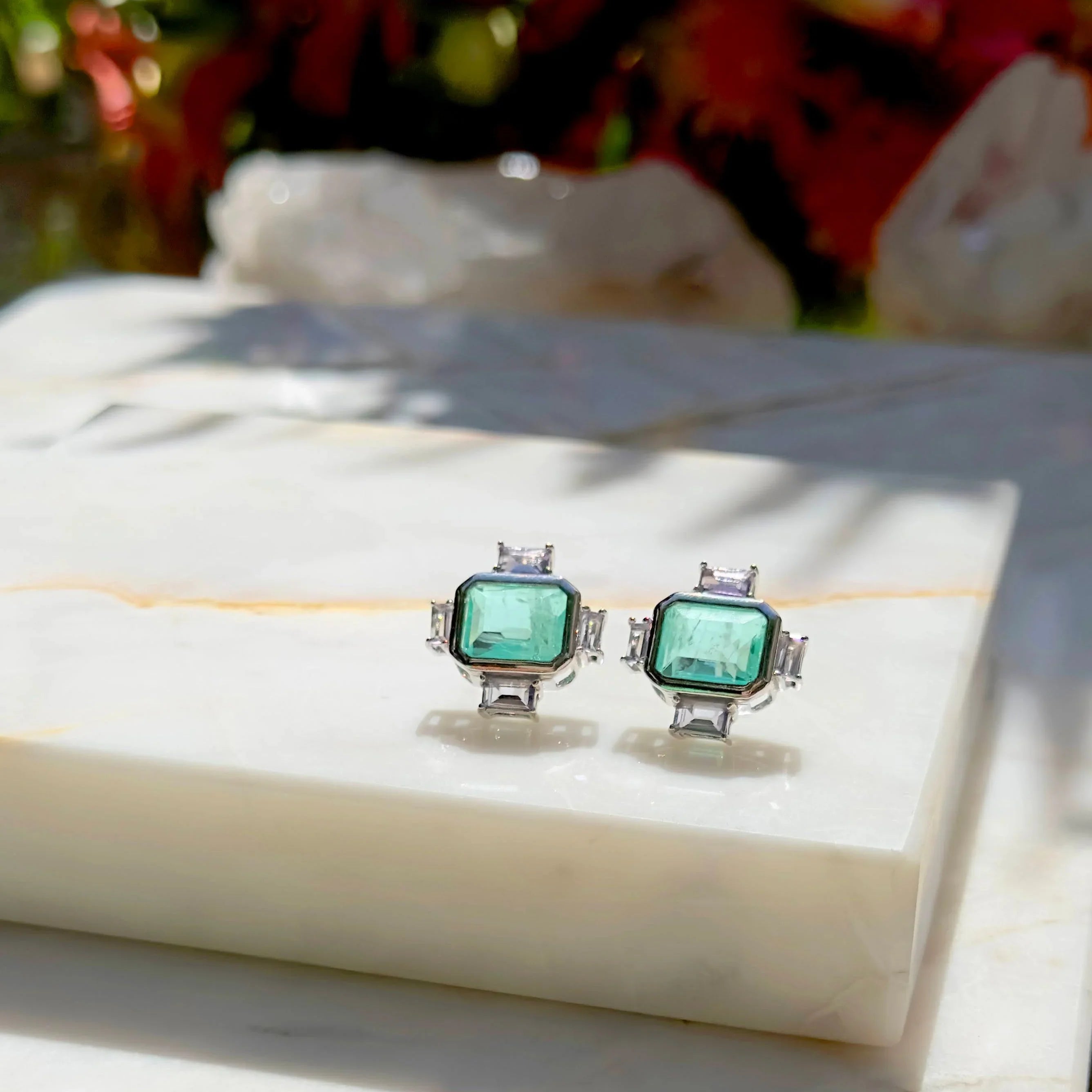 TOURMALINE AND AMETHYST SARAH EARRING| SILVER | 925 QUEEN | BRAINSTORM JEWELRY - Brainstorm Jewelry