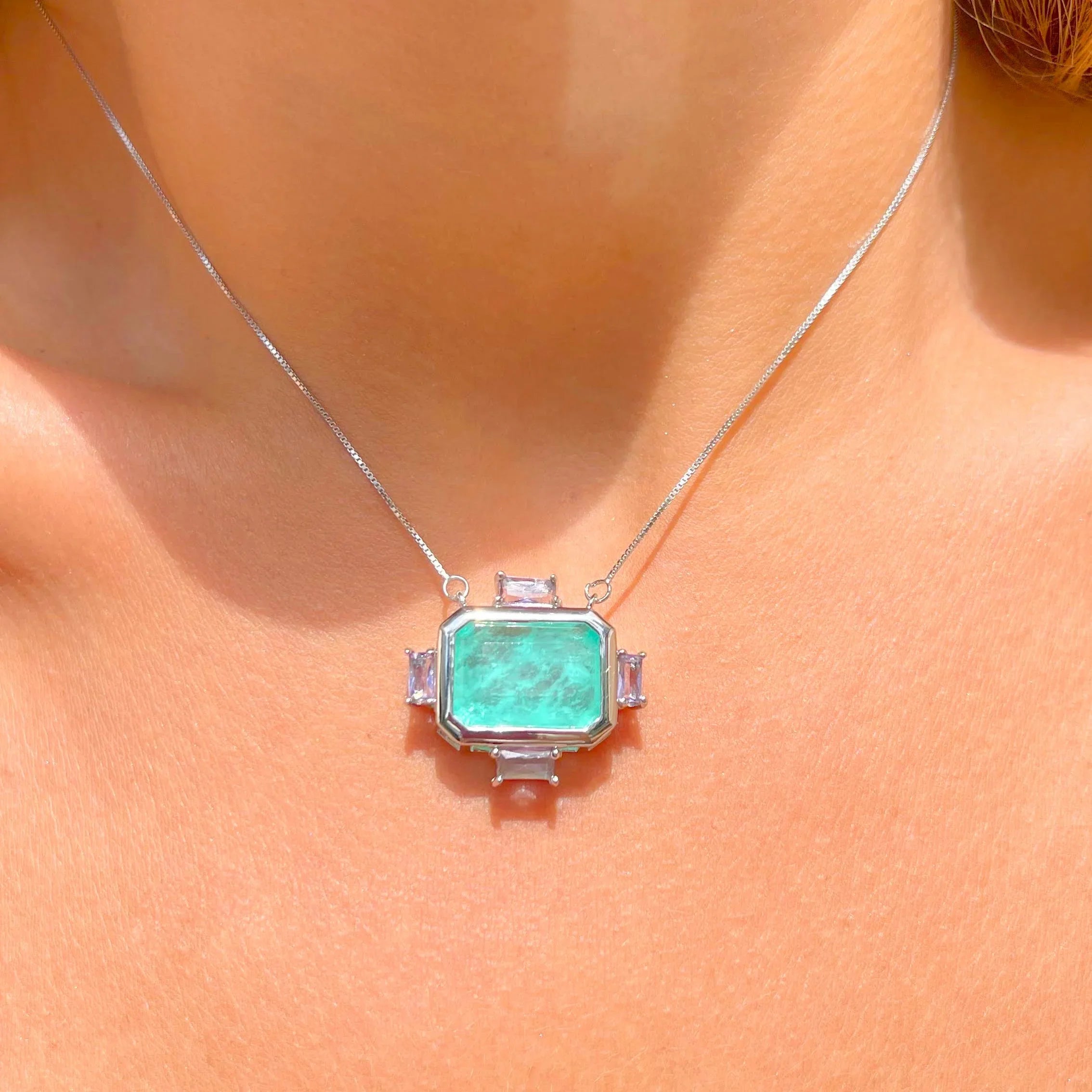 TOURMALINE AND AMETHYST SARAH NECKLACE| SILVER | 925 QUEEN | BRAINSTORM JEWELRY - Brainstorm Jewelry