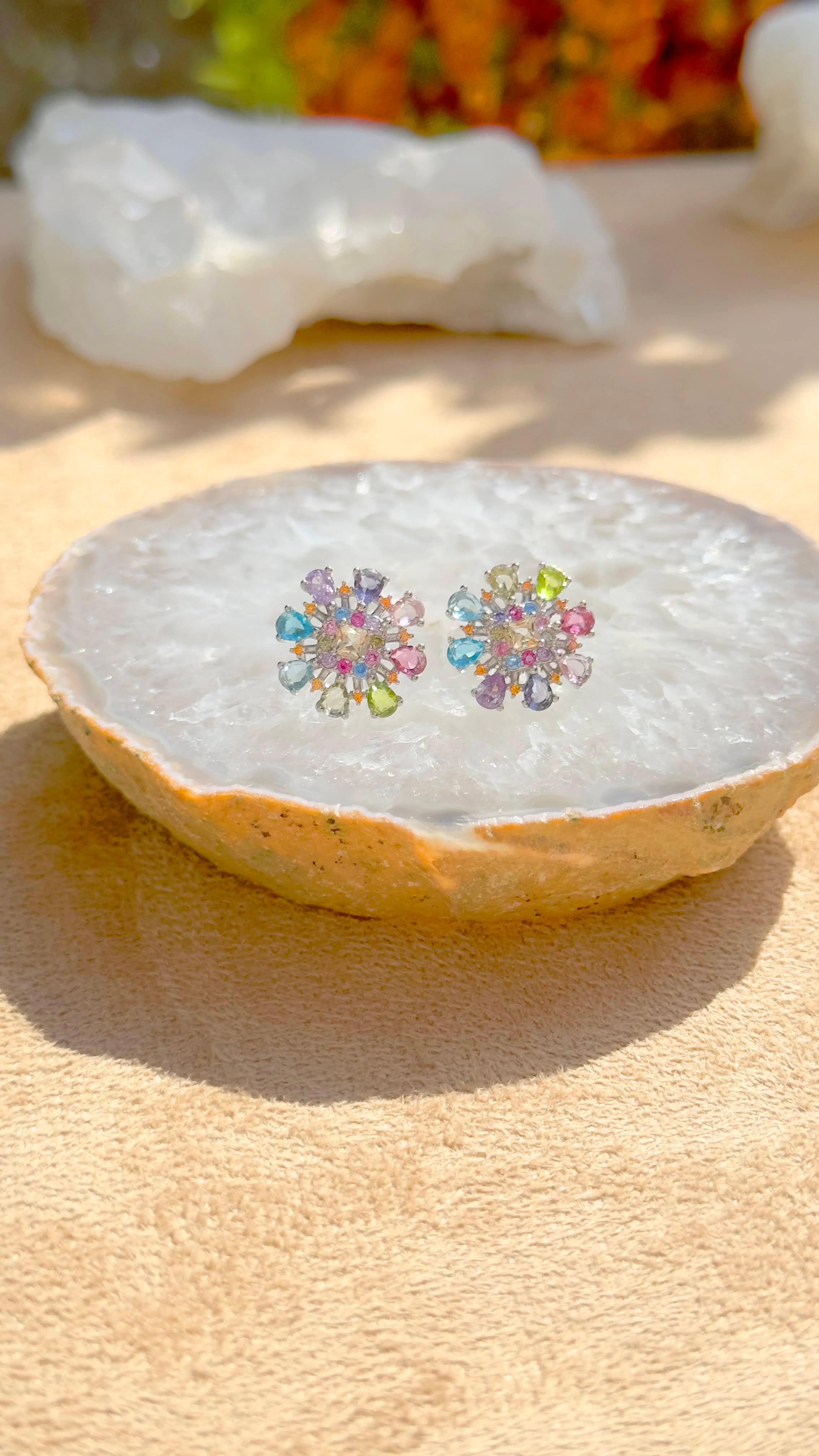 BLUE TOPAZ AND AMETHYST MILA EARRING | 925 QUEEN | BRAINSTORM JEWELRY - Brainstorm Jewelry