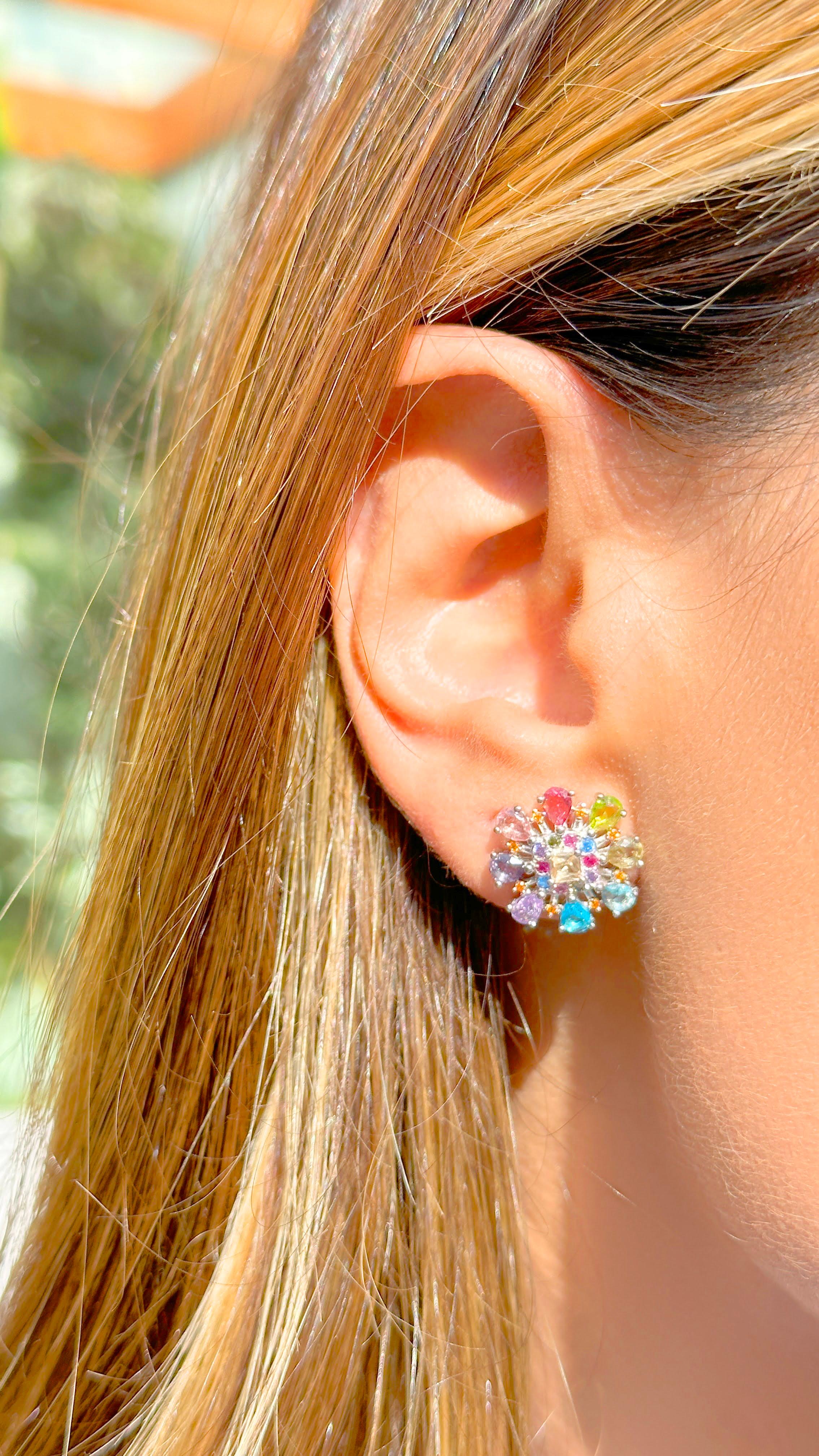 BLUE TOPAZ AND AMETHYST MILA EARRING | 925 QUEEN | BRAINSTORM JEWELRY - Brainstorm Jewelry