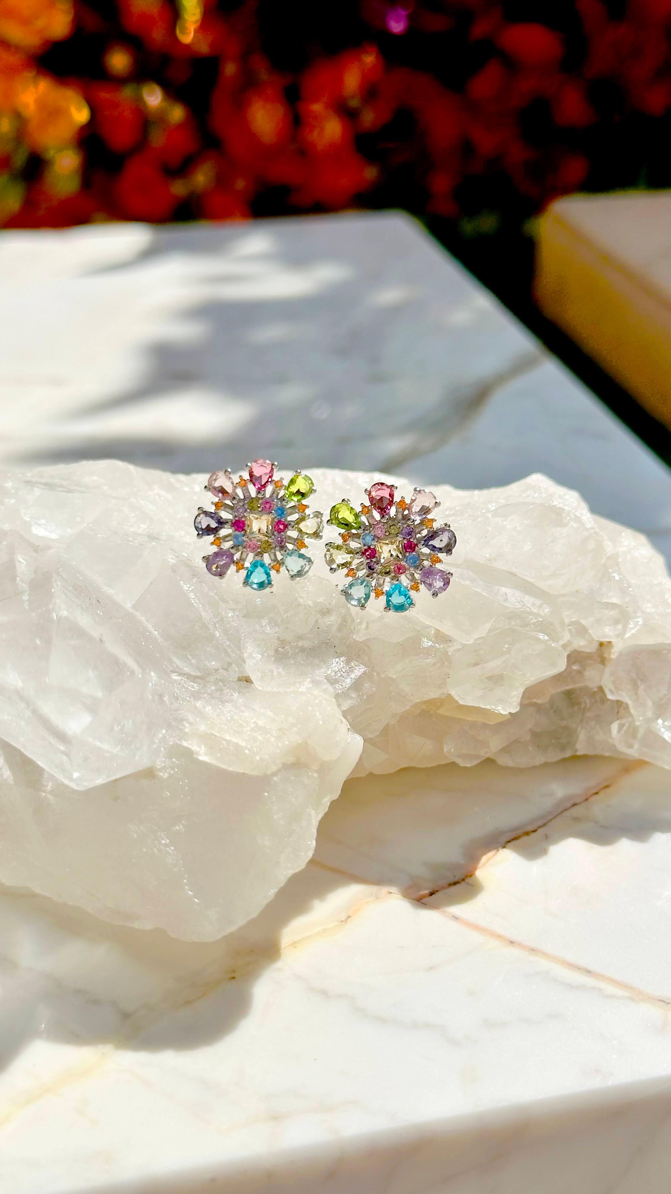 BLUE TOPAZ AND AMETHYST MILA EARRING | 925 QUEEN | BRAINSTORM JEWELRY - Brainstorm Jewelry