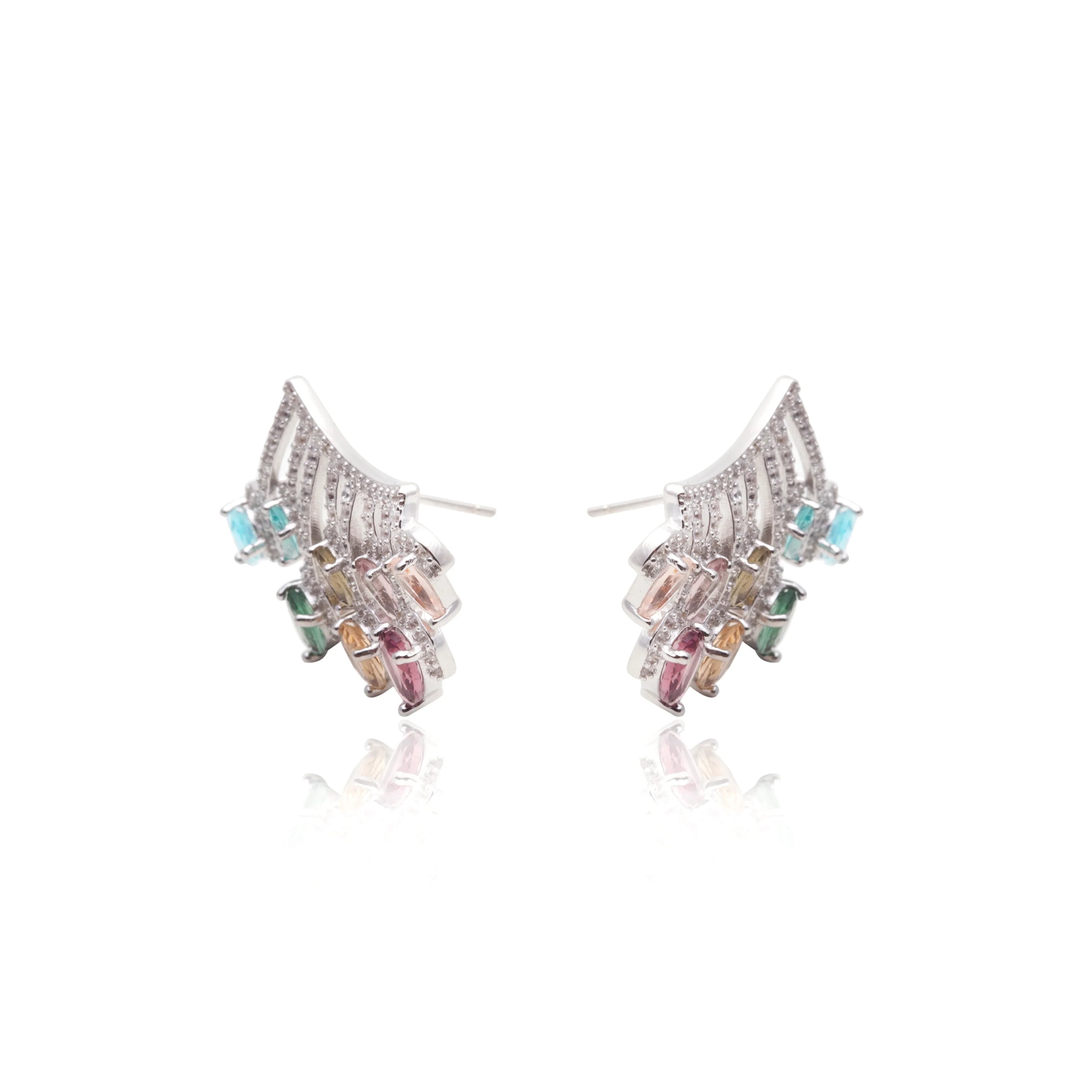 FUSION TOPAZ, AMETHYST AND MORGANITE DROP KAROL EARRING| SILVER | 925 QUEEN | BRAINSTORM JEWELRY - Brainstorm Jewelry
