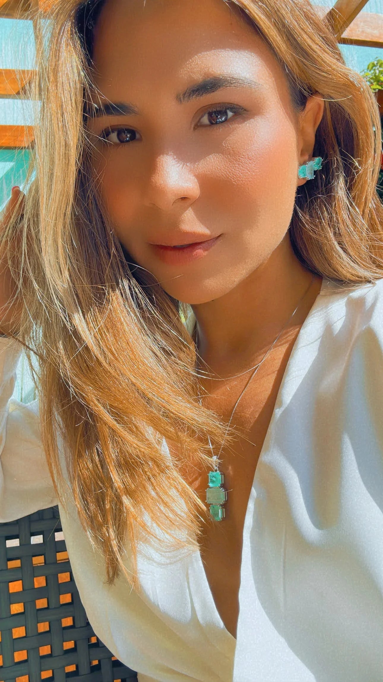 TOURMALINE THREE LEVELS STELLA NECKLACE | SILVER | 925 QUEEN | BRAINSTORM JEWELRY - Brainstorm Jewelry