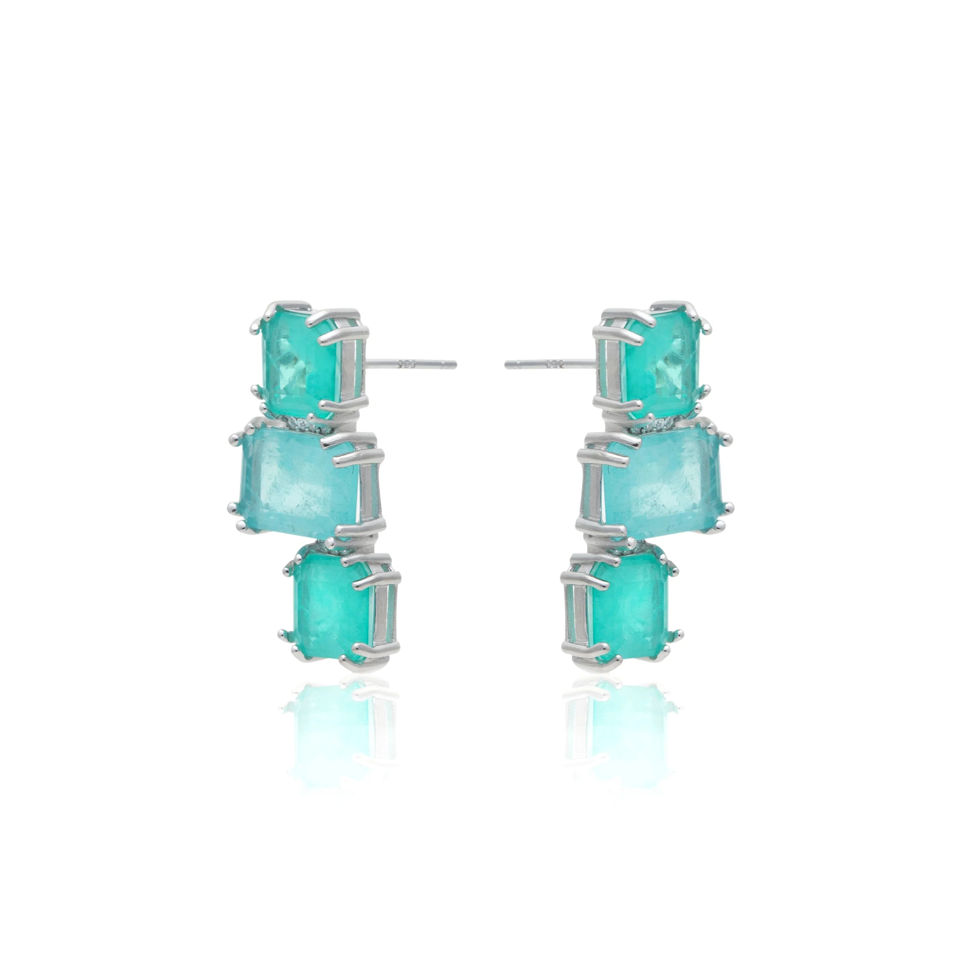 FUSION TOURMALINE THREE LEVELS STELLA EARRING | SILVER | 925 QUEEN | BRAINSTORM JEWELRY - Brainstorm Jewelry