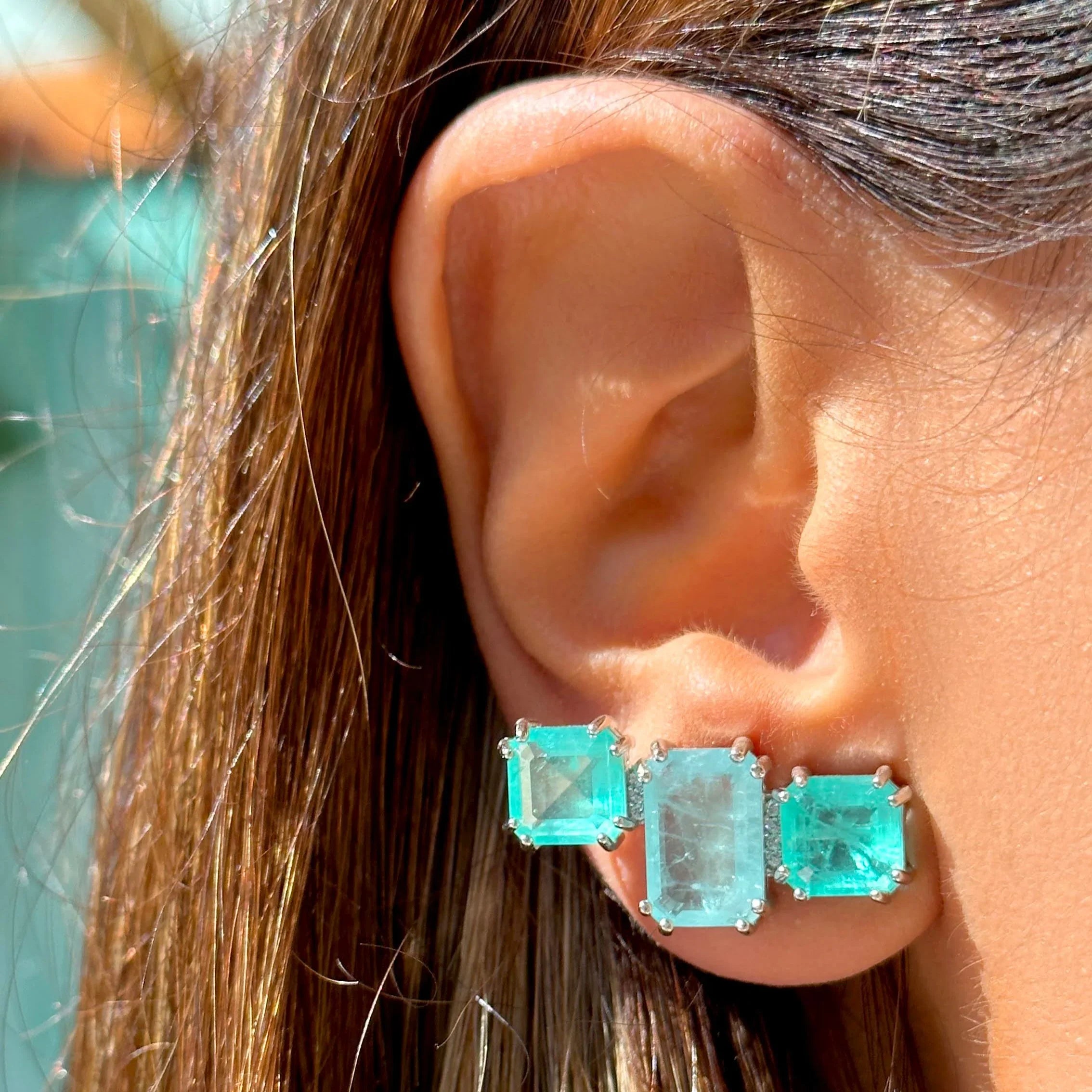 FUSION TOURMALINE THREE LEVELS STELLA EARRING | SILVER | 925 QUEEN | BRAINSTORM JEWELRY - Brainstorm Jewelry