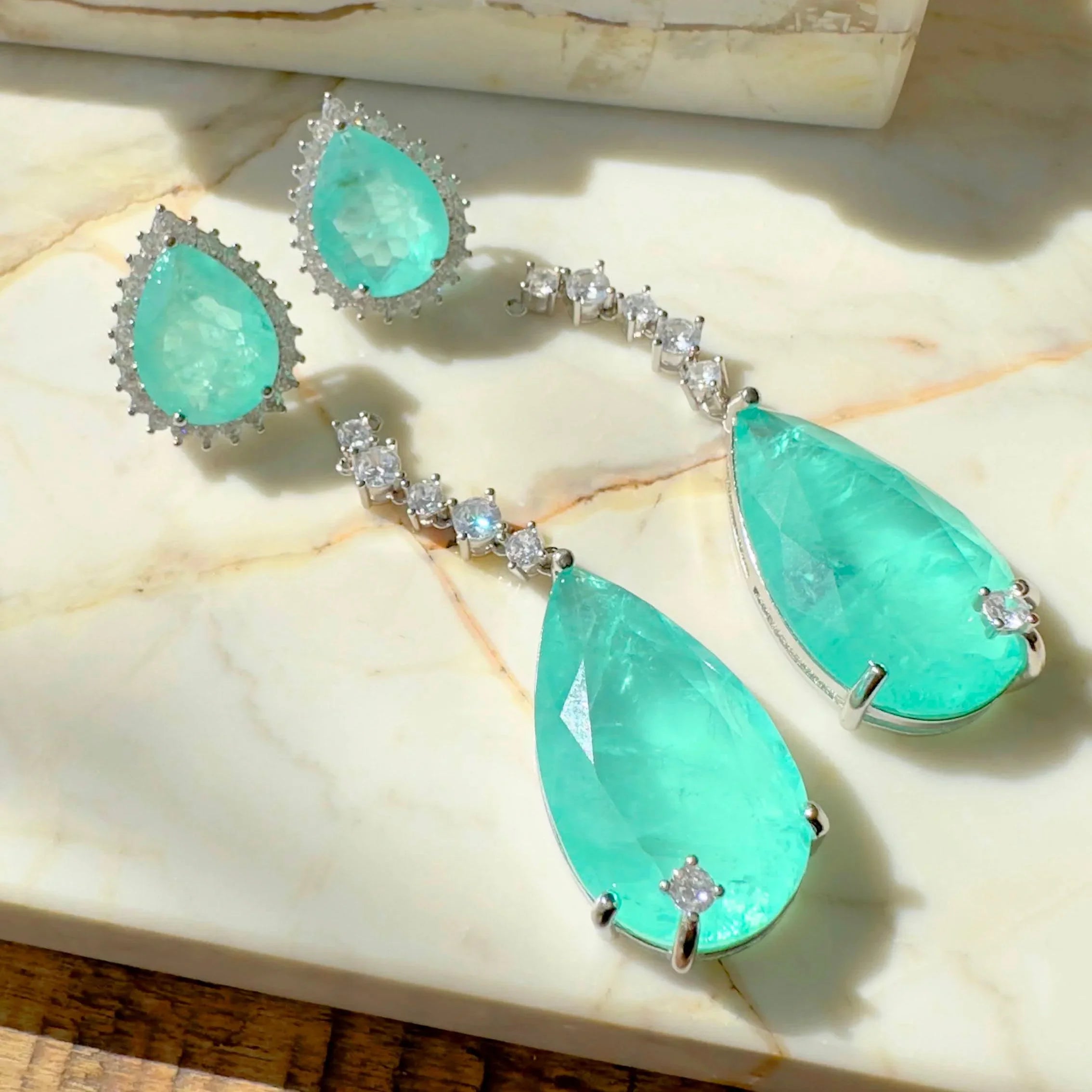 TOURMALINE DROP GABRIELA EARRING| SILVER | 925 QUEEN | BRAINSTORM JEWELRY - Brainstorm Jewelry