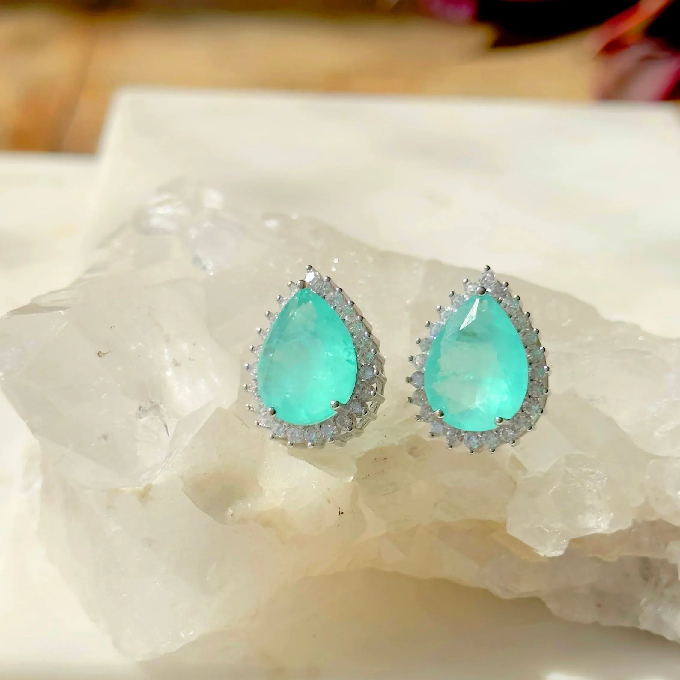 TOURMALINE DROP GABRIELA EARRING| SILVER | 925 QUEEN | BRAINSTORM JEWELRY - Brainstorm Jewelry