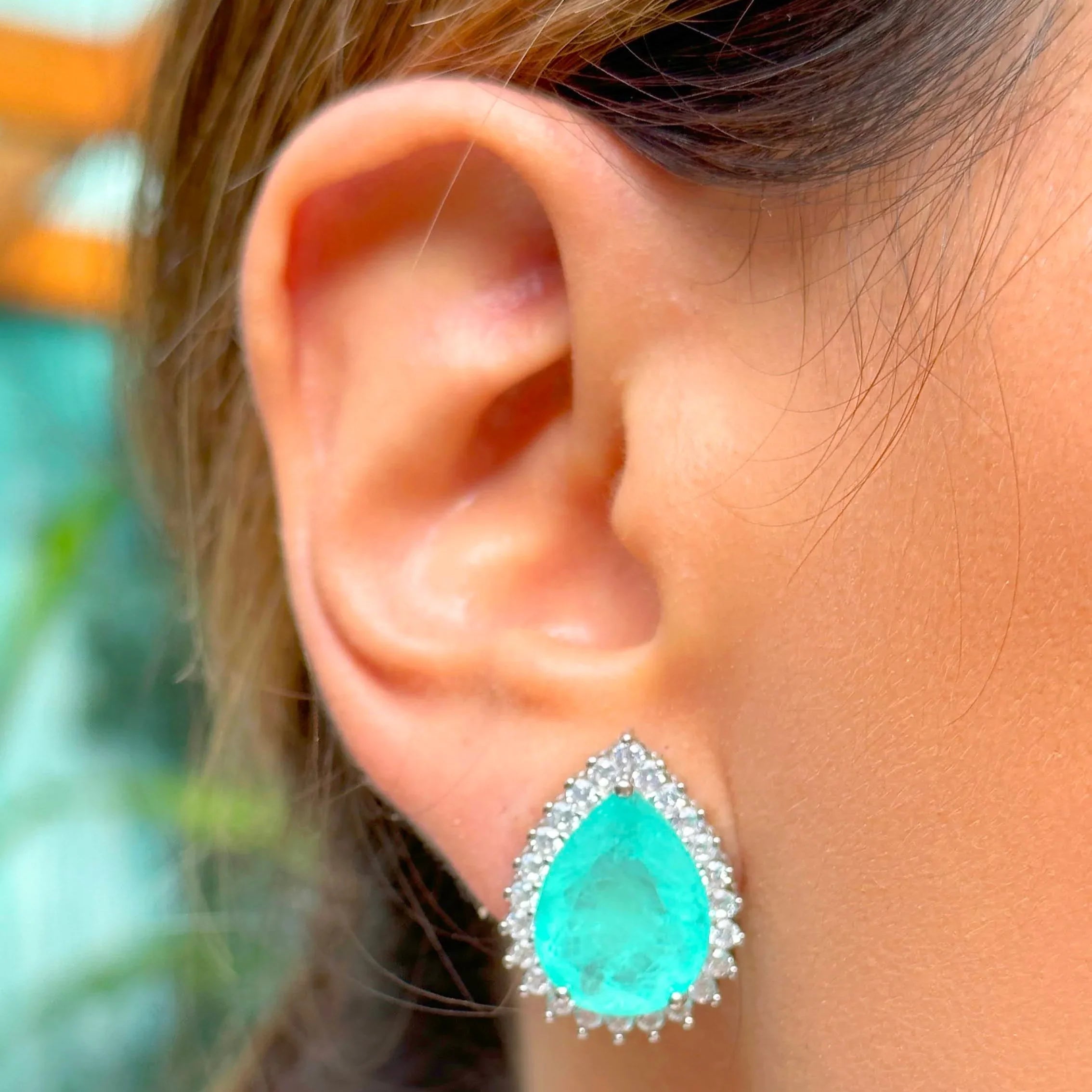 TOURMALINE DROP GABRIELA EARRING| SILVER | 925 QUEEN | BRAINSTORM JEWELRY - Brainstorm Jewelry