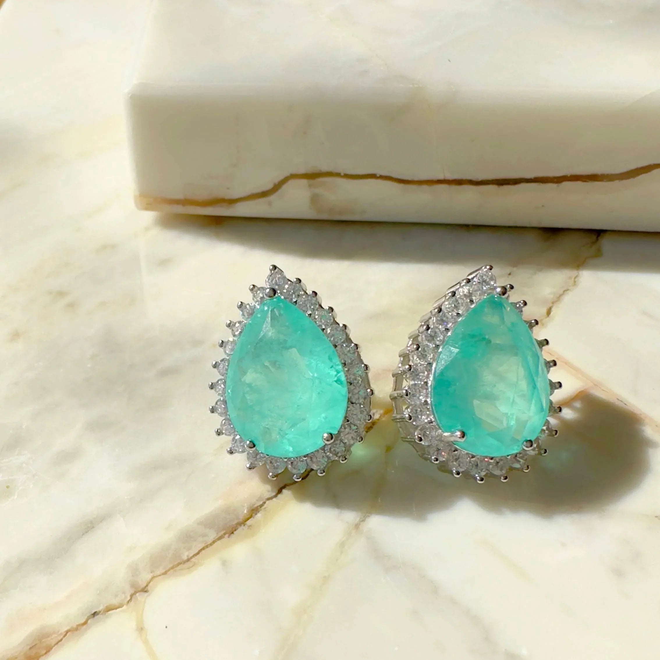 TOURMALINE DROP GABRIELA EARRING| SILVER | 925 QUEEN | BRAINSTORM JEWELRY - Brainstorm Jewelry