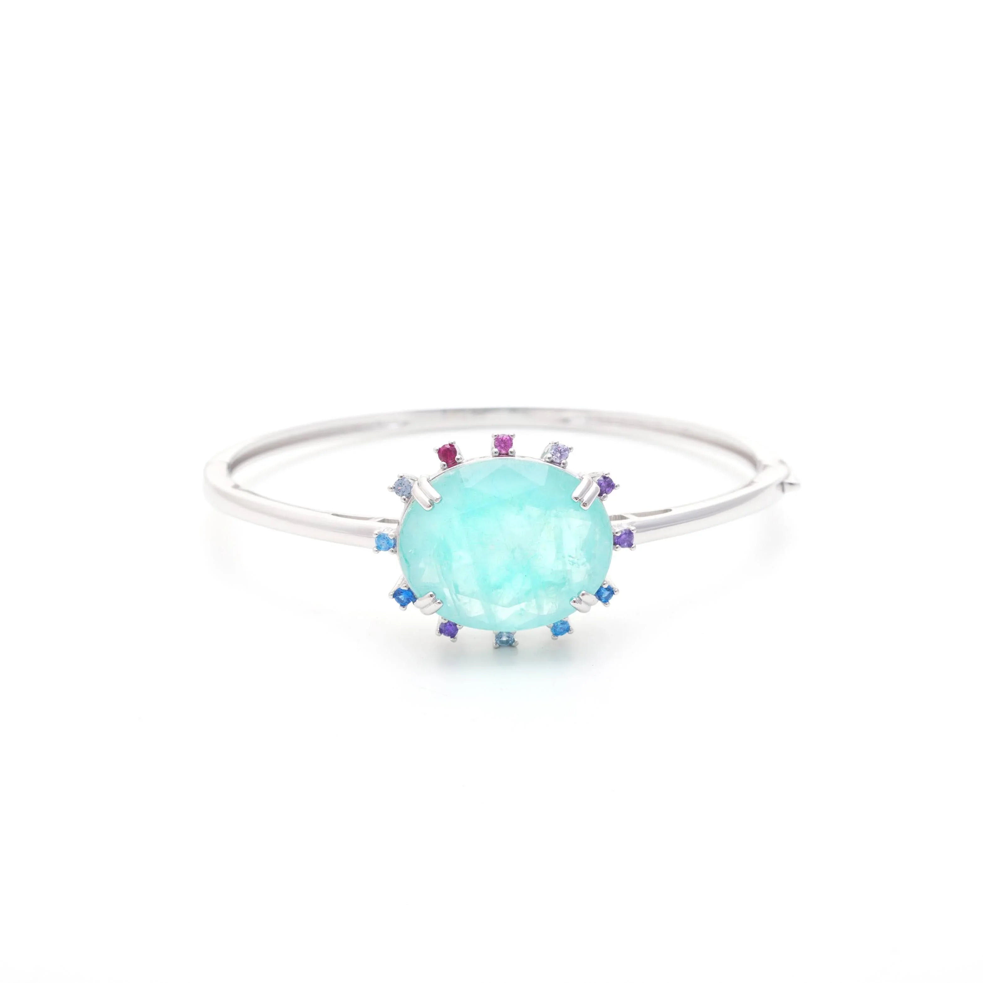 TOURMALINE,TOPAZIO, ROSE QUARTZ AND BLUE CRYSTAL GIANA BRACELET | SILVER | 925 QUEEN | BRAINSTORM JEWELRY - Brainstorm Jewelry