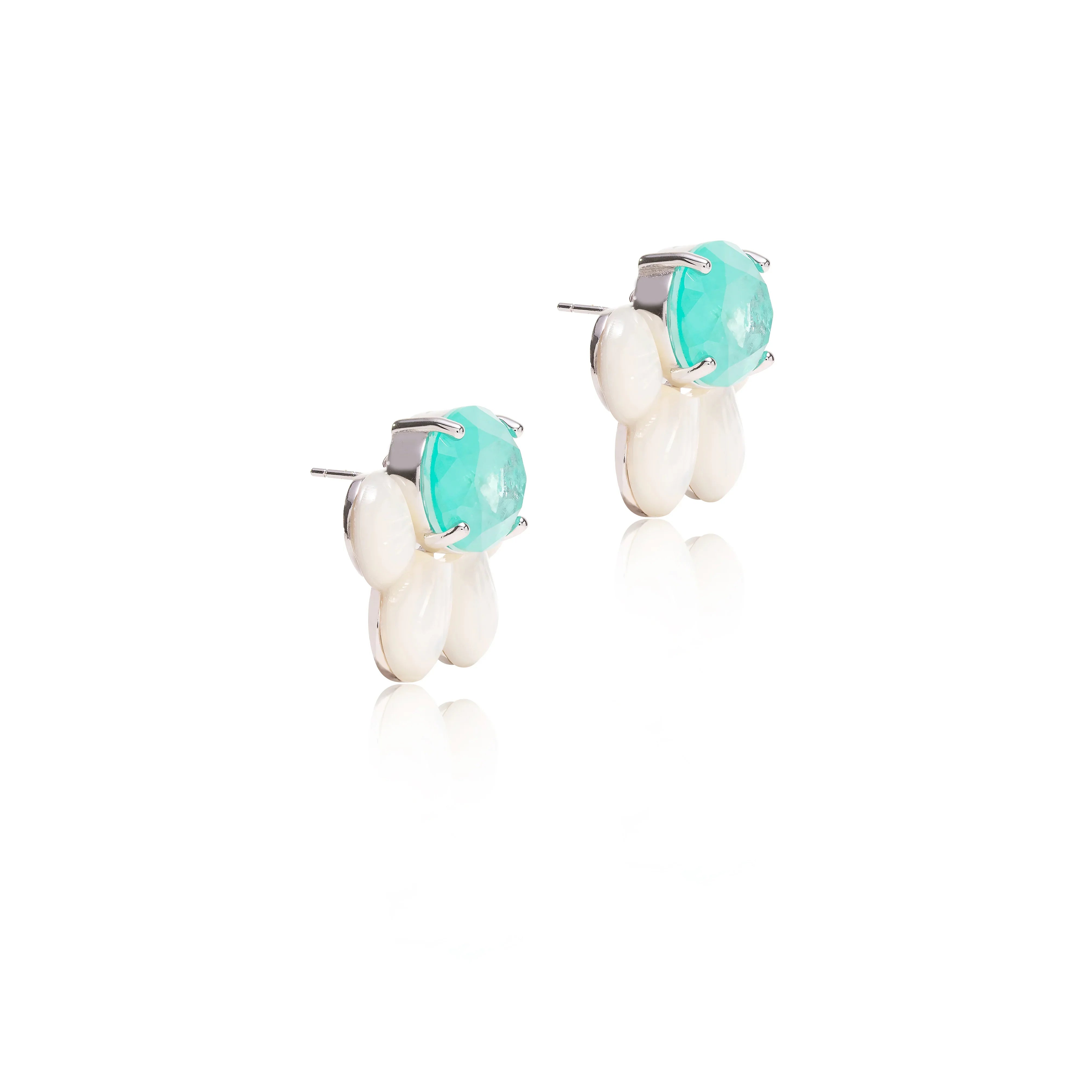 TOURMALINE AND MOTHER OF PEARL ALICE EARRING | SILVER | 925 QUEEN | BRAINSTORM JEWELRY - Brainstorm Jewelry