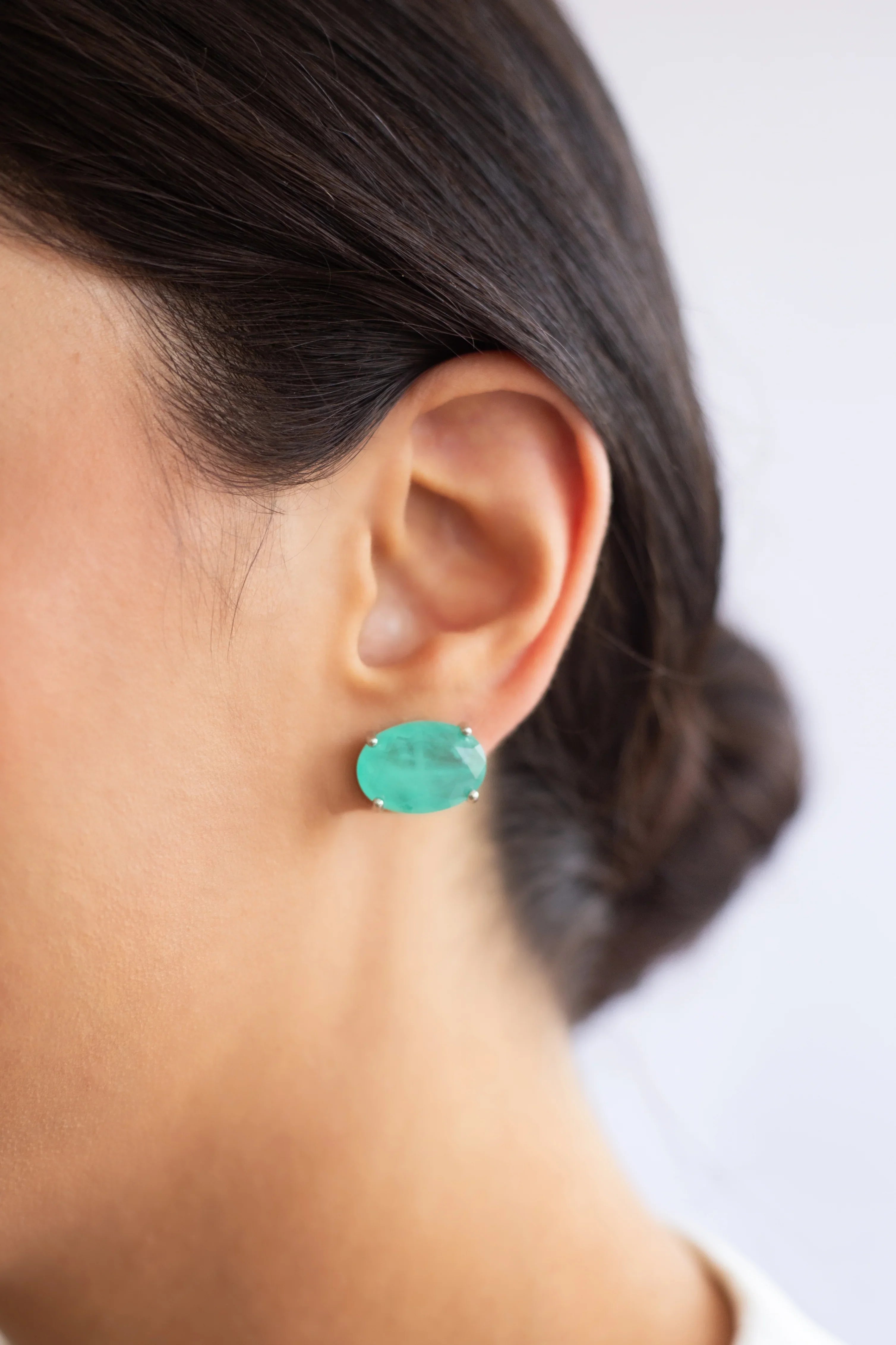 TOURMALINE AND MOTHER OF PEARL ALICE EARRING | SILVER | 925 QUEEN | BRAINSTORM JEWELRY - Brainstorm Jewelry