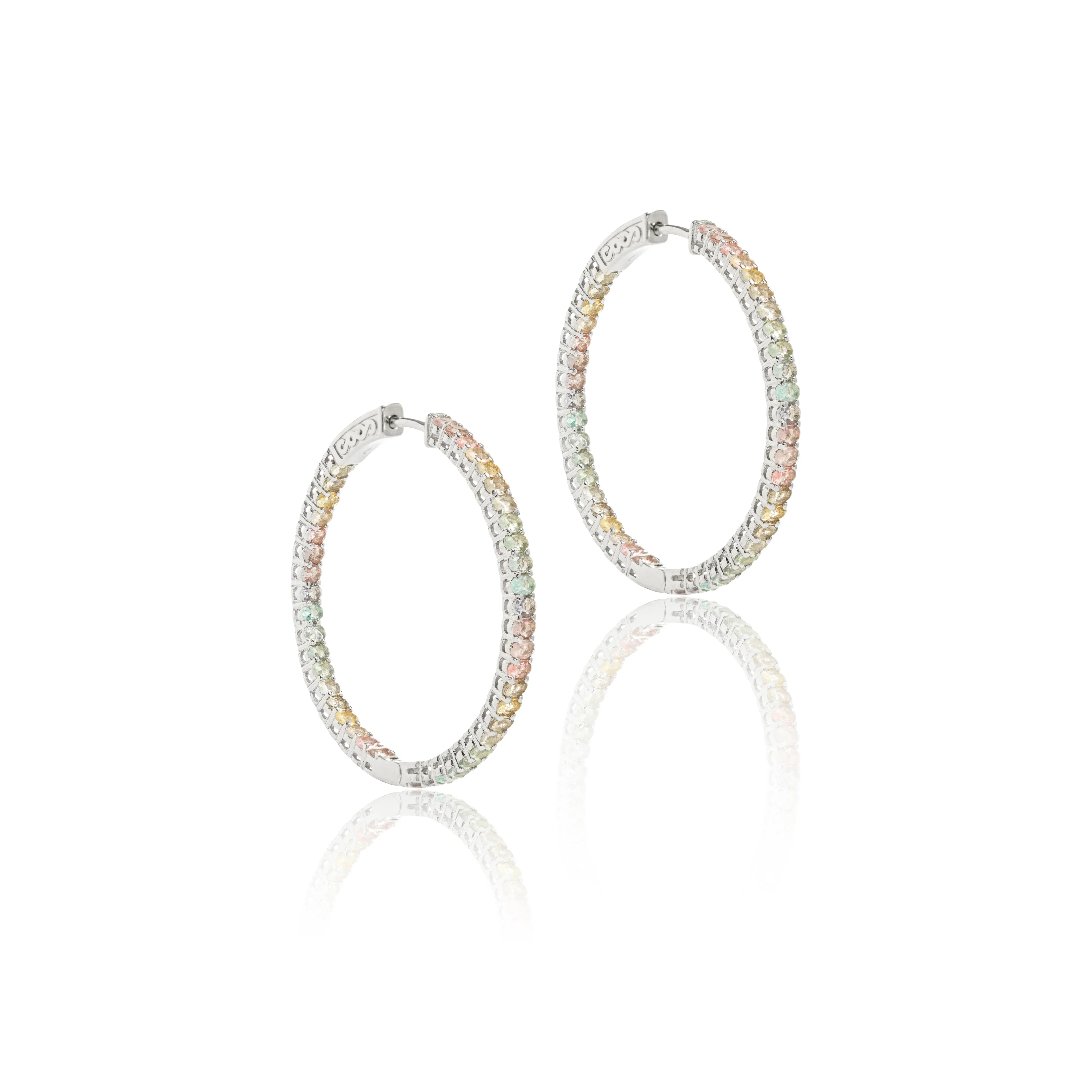 ZIRCONIA LIZ COLORFUL HOOP | SILVER | 925 QUEEN | BRAINSTORM JEWELRY - Brainstorm Jewelry