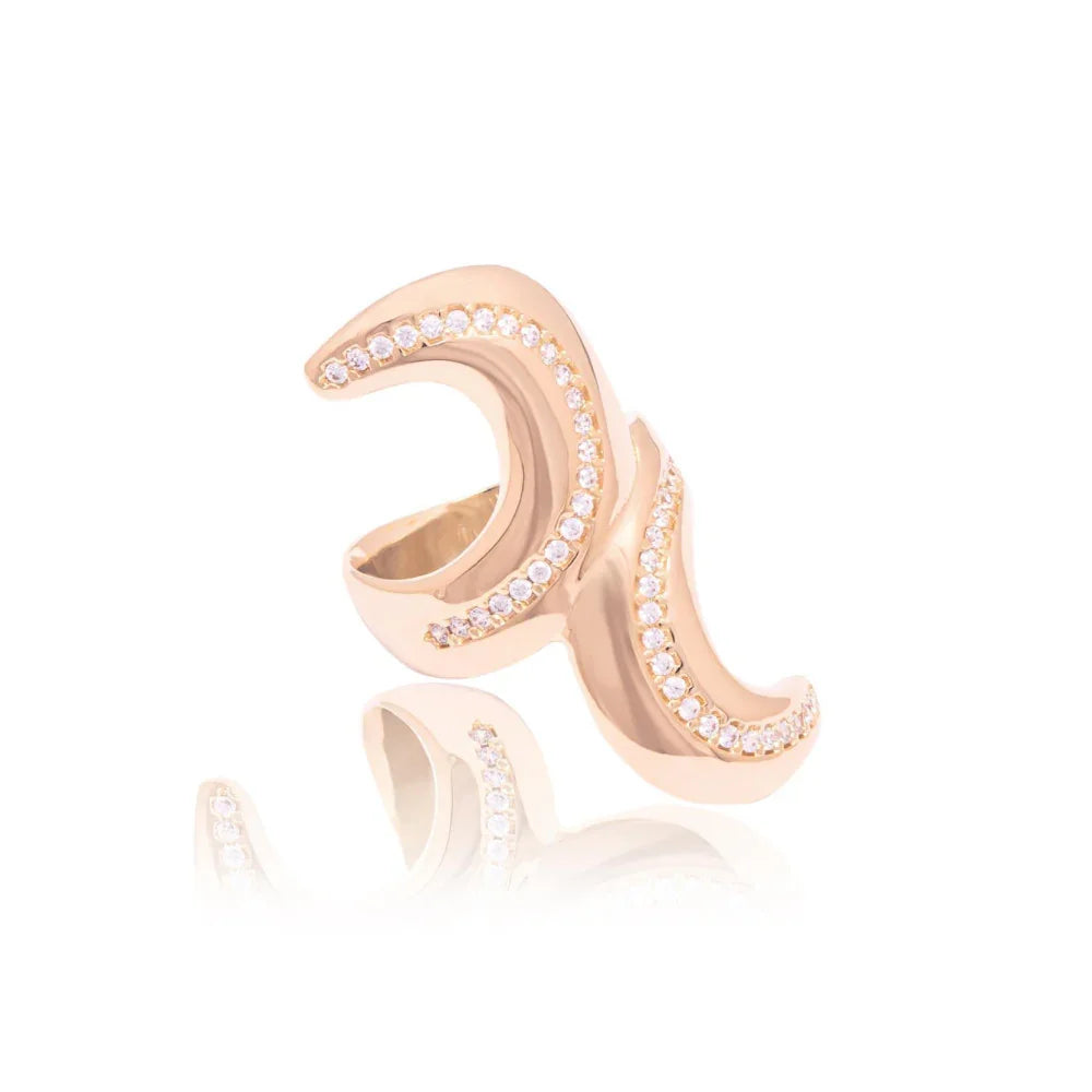 ZIRCONIA STARRY RING | GOLD PLATED | SHINE BRIGHT | BRAINSTORM JEWELRY - Brainstorm Jewelry