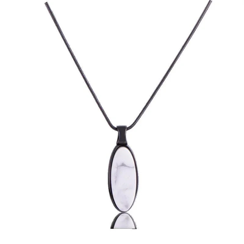 NATURAL HAULITE FROST NECKLACE | BLACK RHODIUM | ECLIPSE | BRAINSTORM JEWELRY - Brainstorm Jewelry