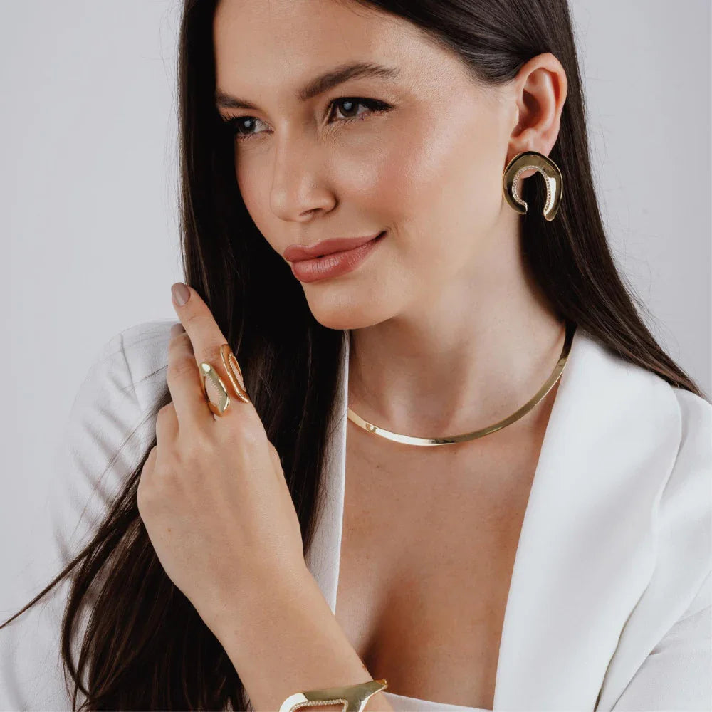 ZIRCONIA MERRY KISS RING | GOLD PLATED | SHINE BRIGHT | BRAINSTORM JEWELRY - Brainstorm Jewelry