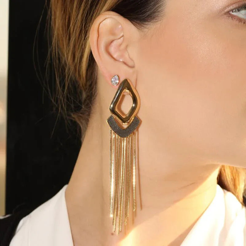 FRINGE EARRING |GOLD PLATED | BRAINSTORM JEWELRY - Brainstorm Jewelry