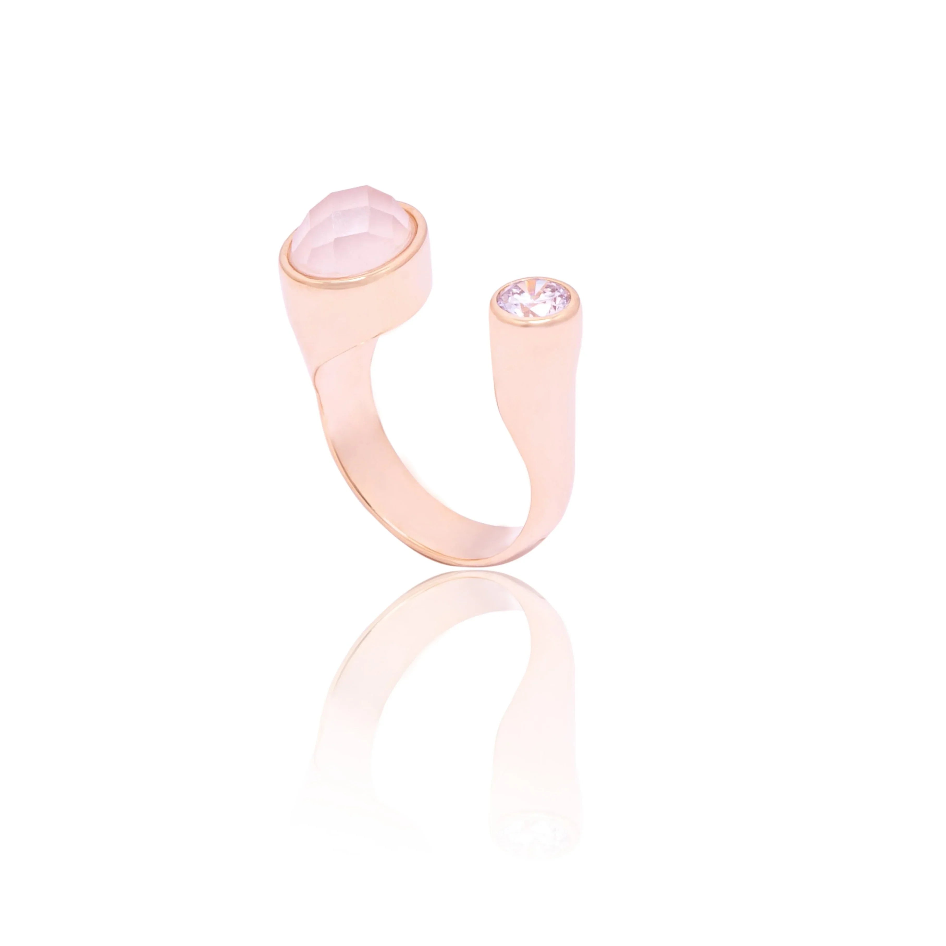 ARAGONITE QUARTZ GLOW RING | GOLD PLATED | MINIMALIST | BRAINSTORM JEWELRY - Brainstorm Jewelry
