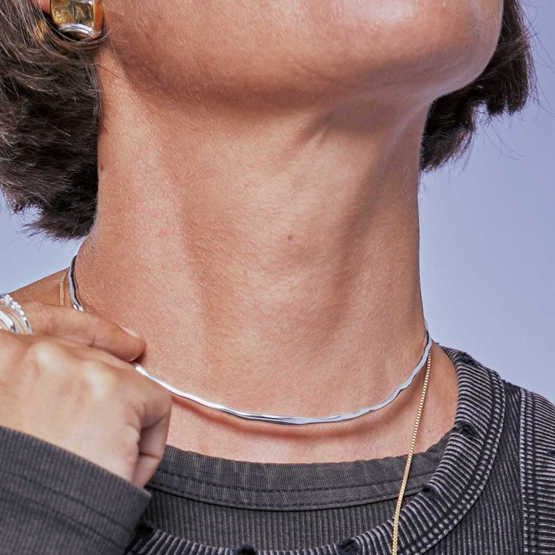 FIERCE COLLAR NECKLACE | SILVER  PLATED | UNSTOPPABLE COLLECTION | BRAINSTORM JEWELRY