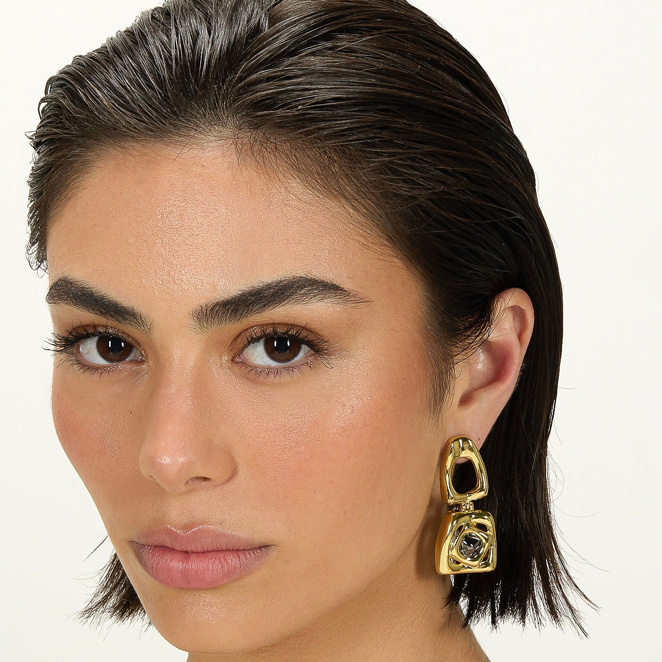 BRAVE BIG EARRING | GOLD PLATED | UNSTOPPABLE COLLECTION | BRAINSTORM JEWELRY