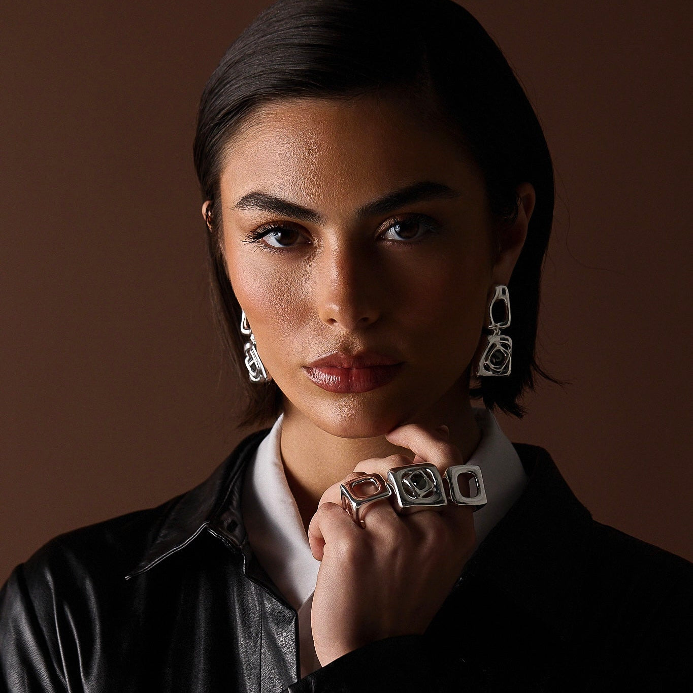 BRAVE BIG EARRING | SILVER PLATED | UNSTOPPABLE COLLECTION | BRAINSTORM JEWELRY